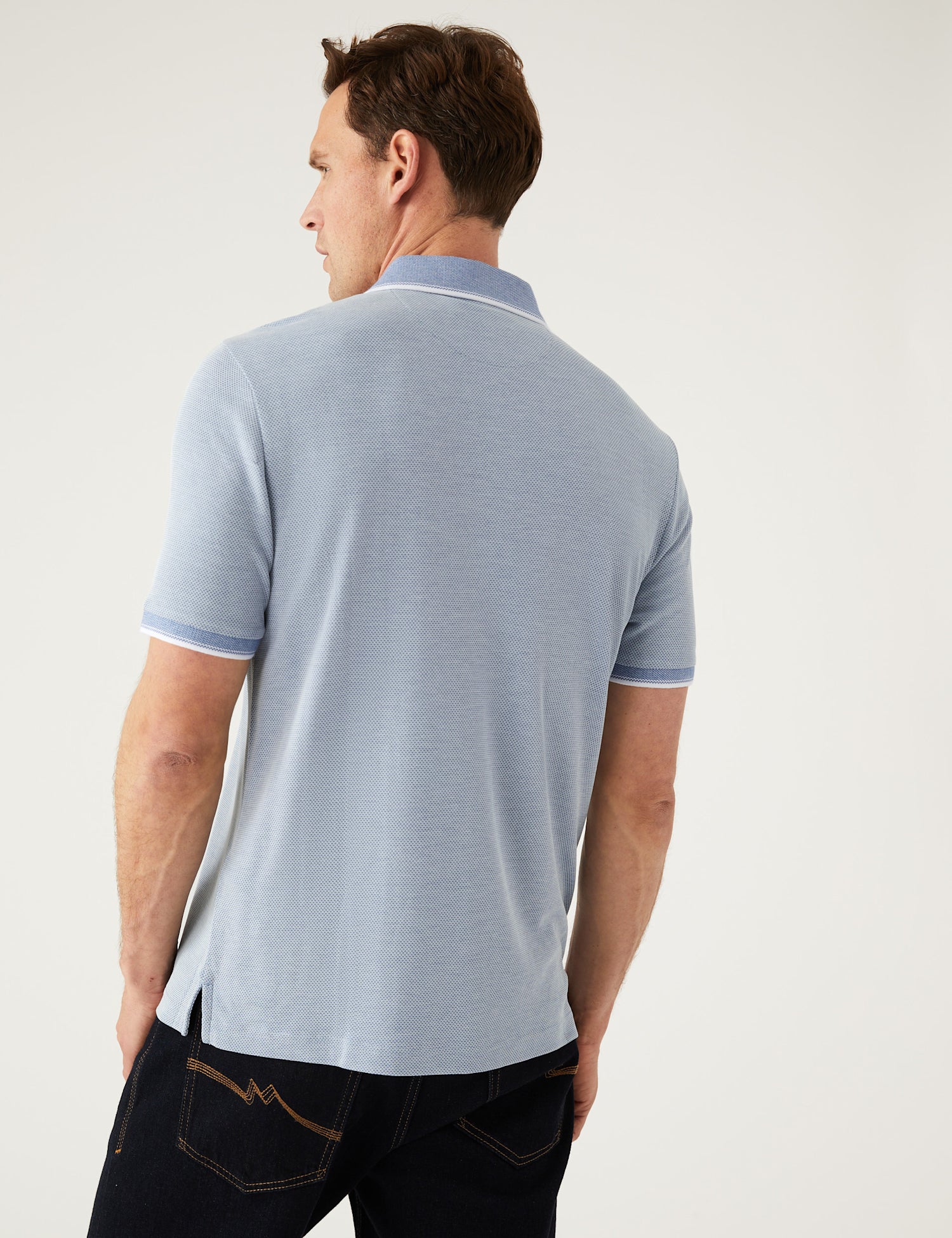 Modal Rich Tipped Collar Polo Shirt