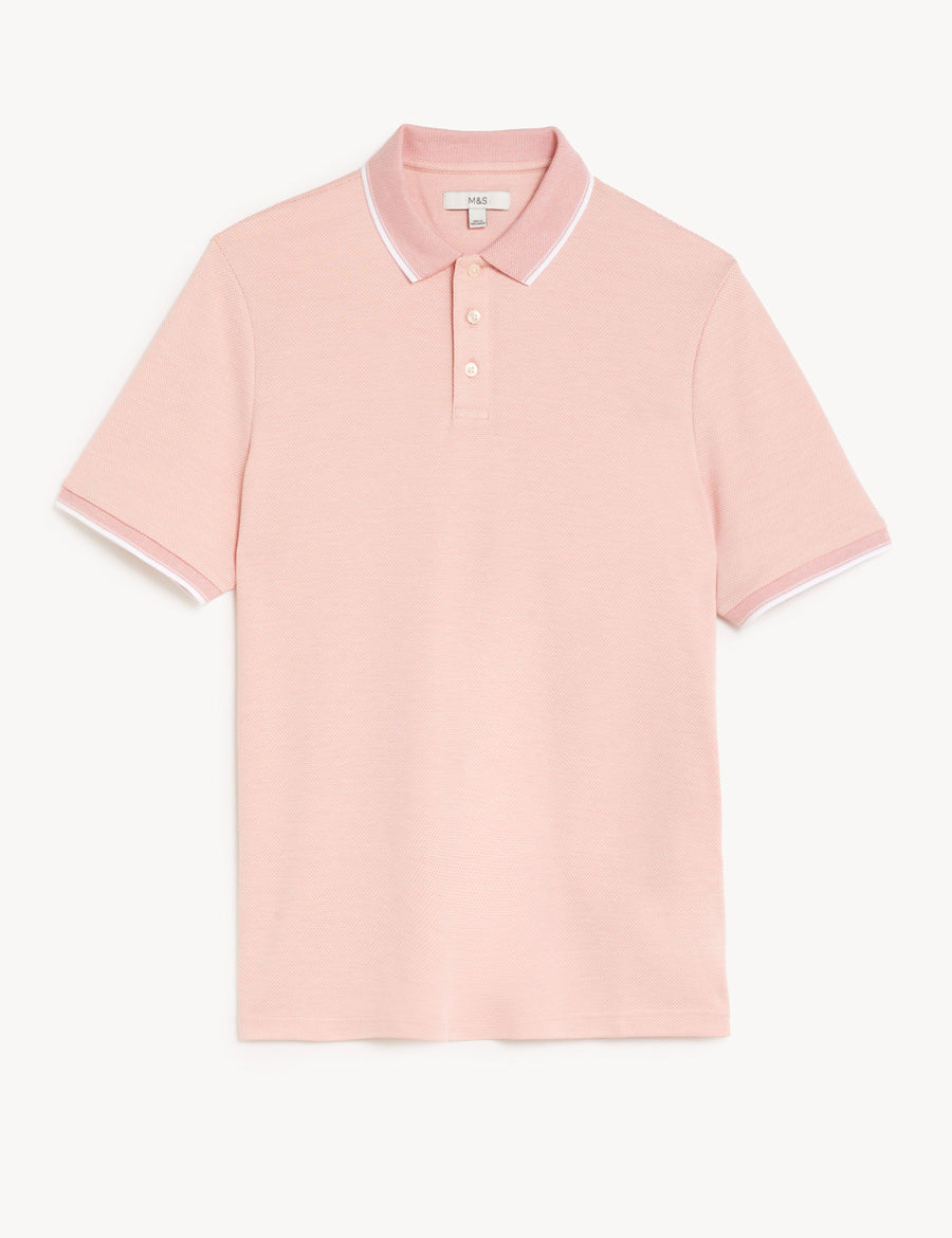 Modal Rich Tipped Collar Polo Shirt