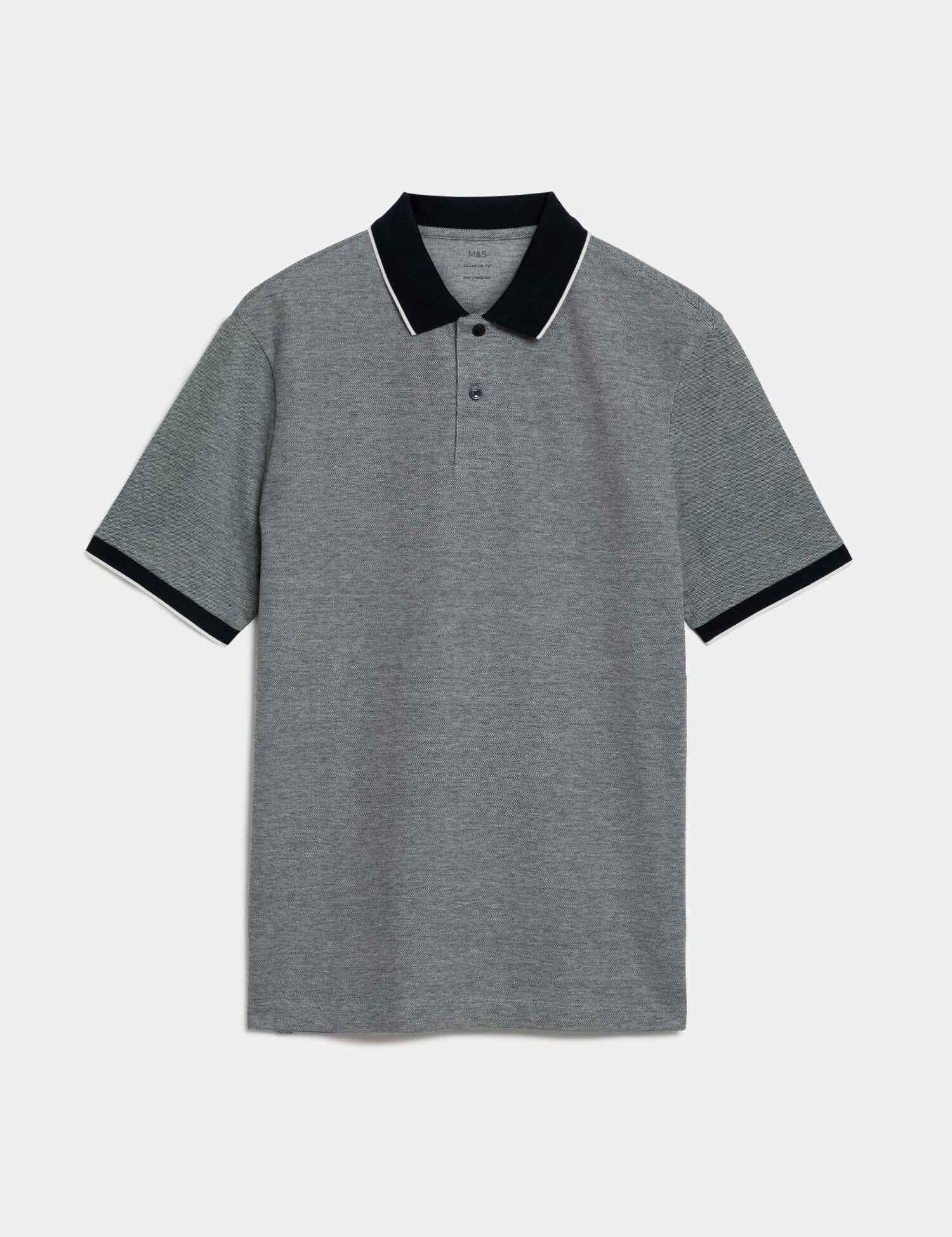 Pure Cotton Tipped Pique Shirt