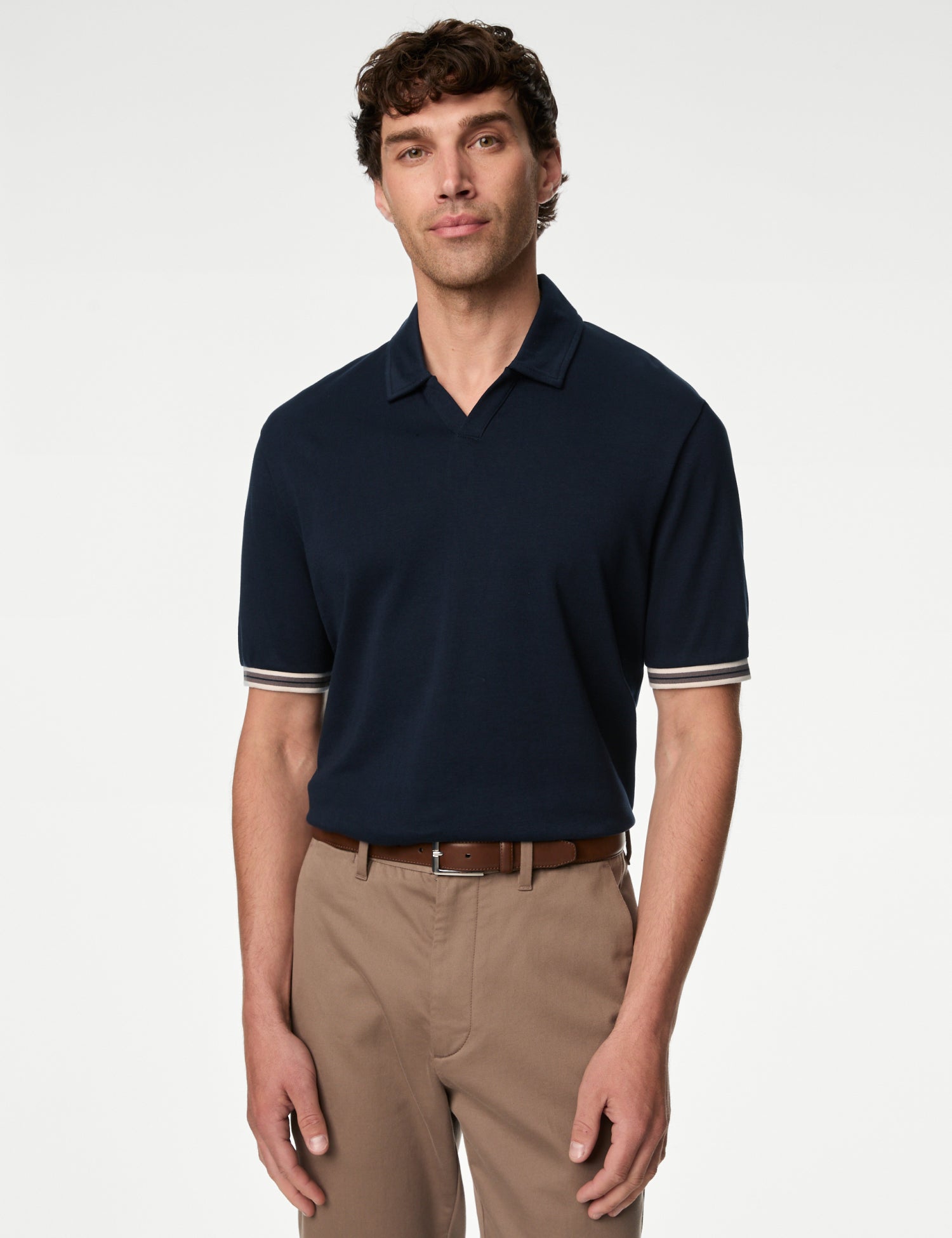 Pure Cotton Tipped Polo Shirt