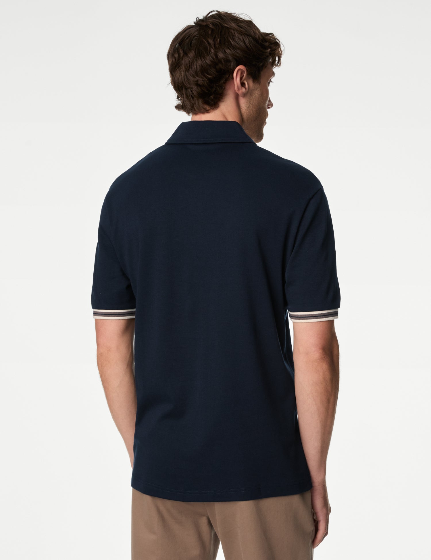 Pure Cotton Tipped Polo Shirt