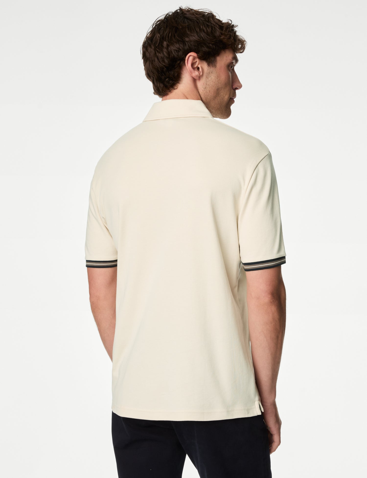 Pure Cotton Tipped Polo Shirt