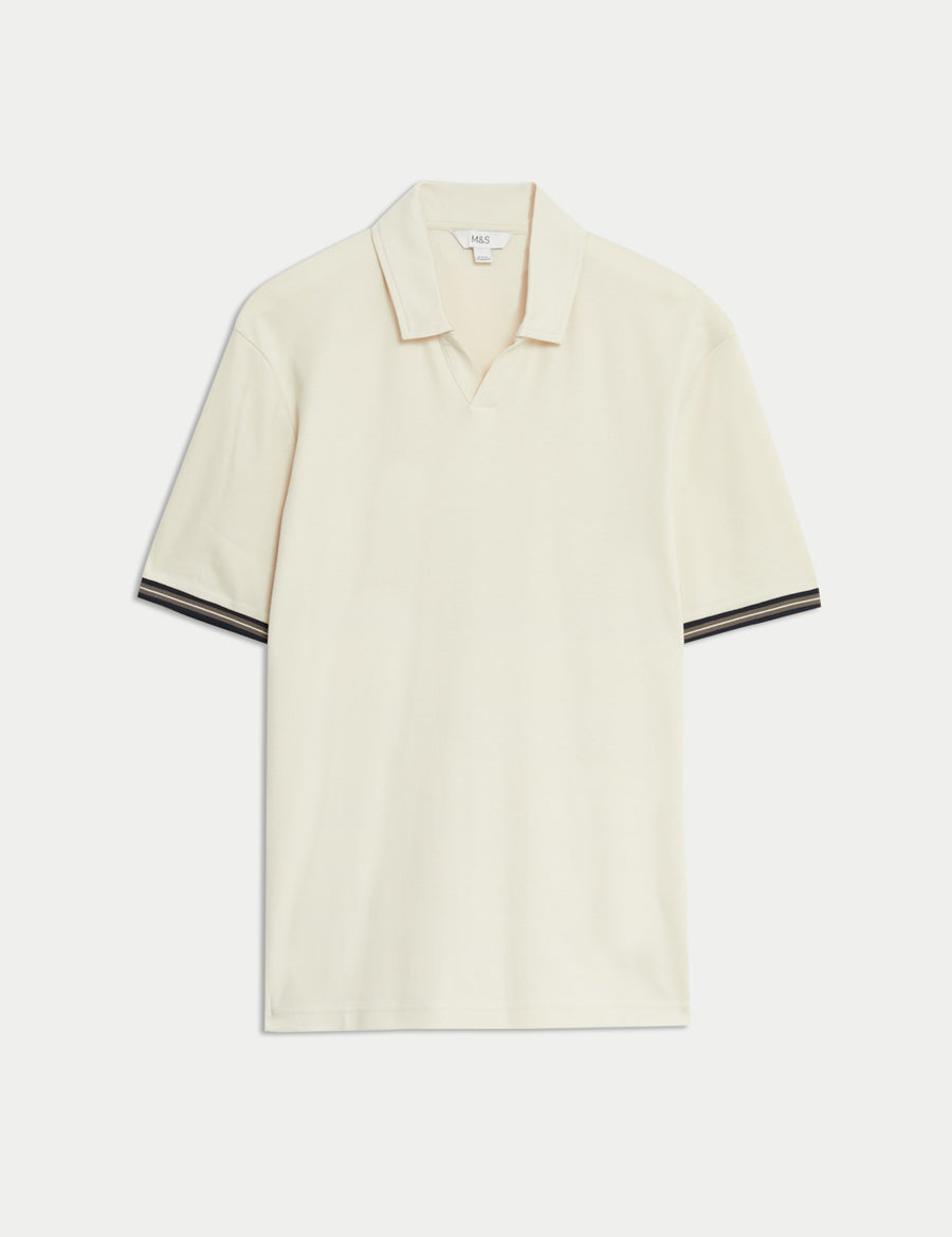 Pure Cotton Tipped Polo Shirt