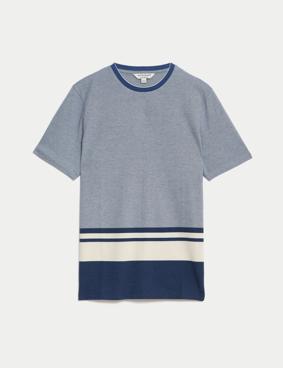 Pure Cotton Striped T-Shirt