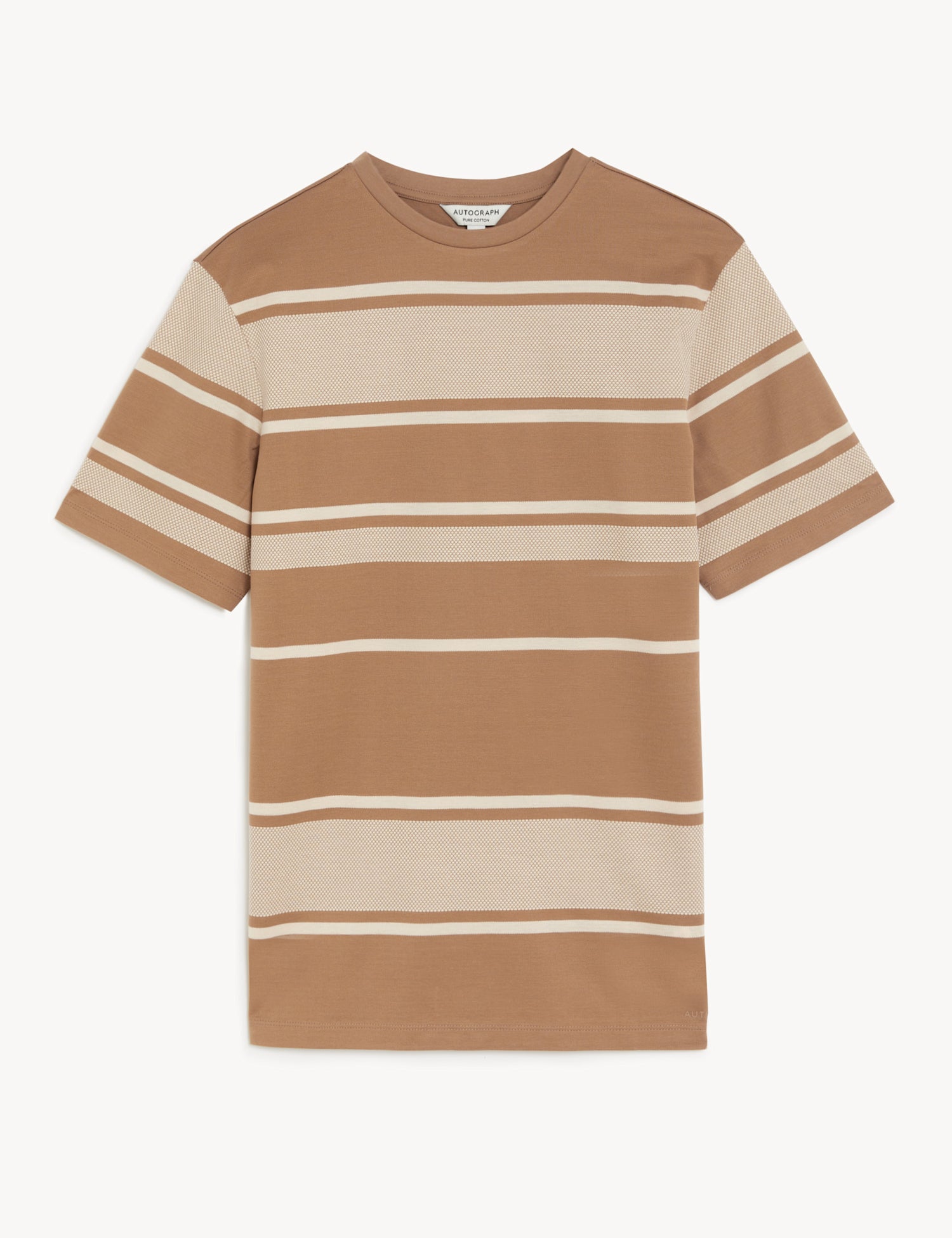 Pure Cotton Striped Textured T-Shirt