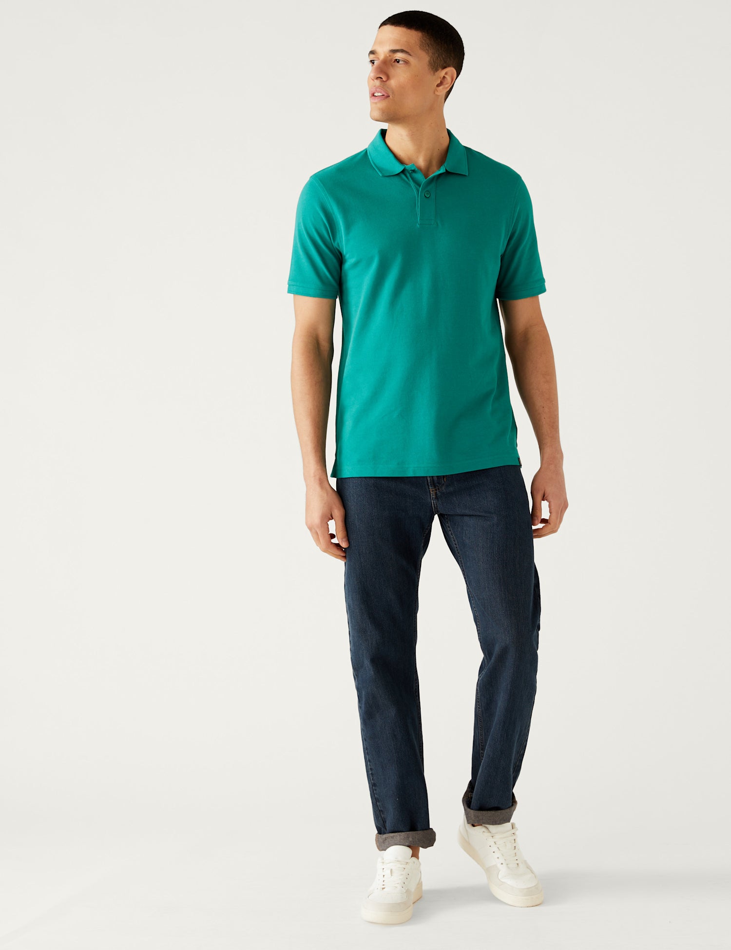 Pure Cotton Pique Polo Shirt