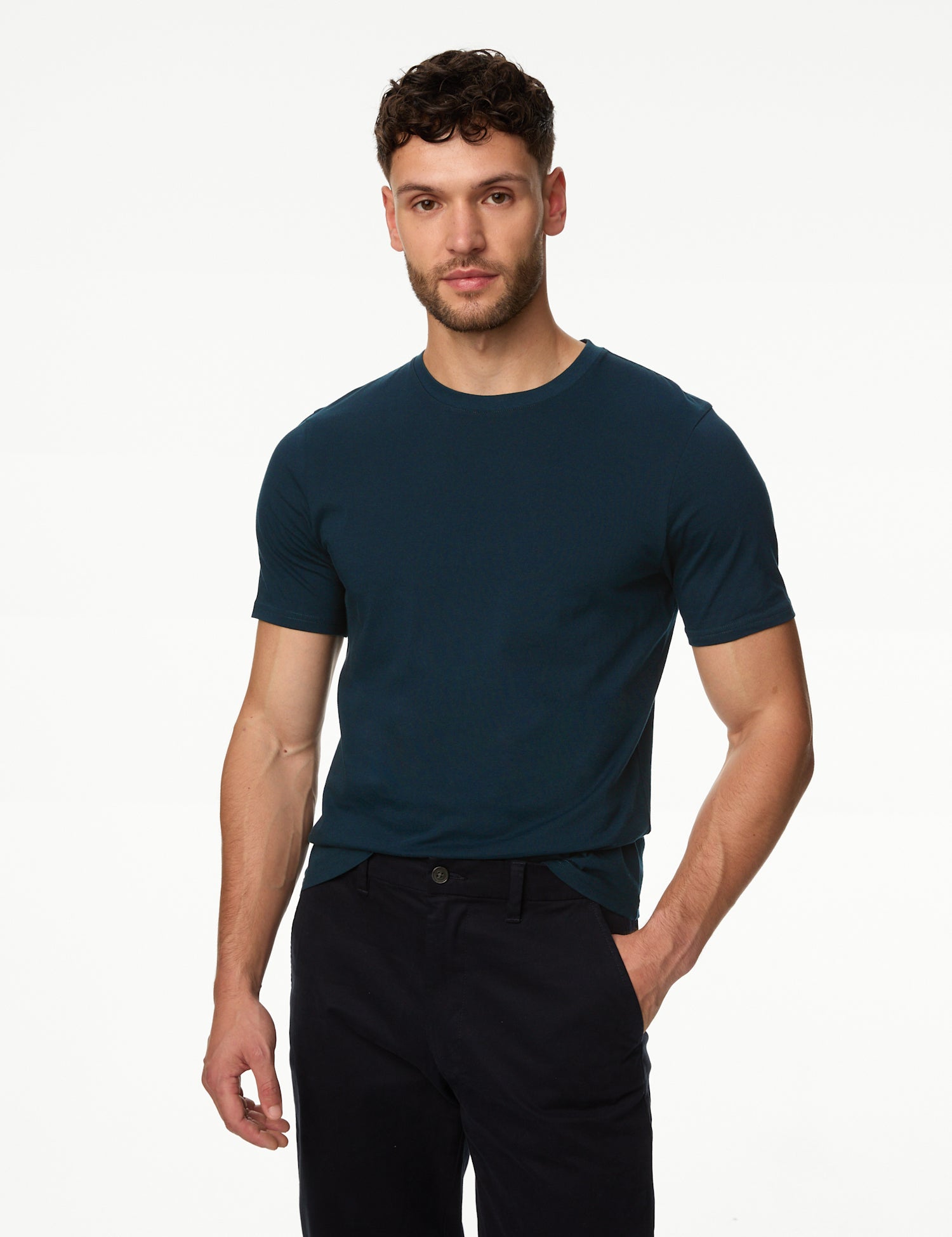 Regular Fit Pure Cotton Crew Neck T-Shirt