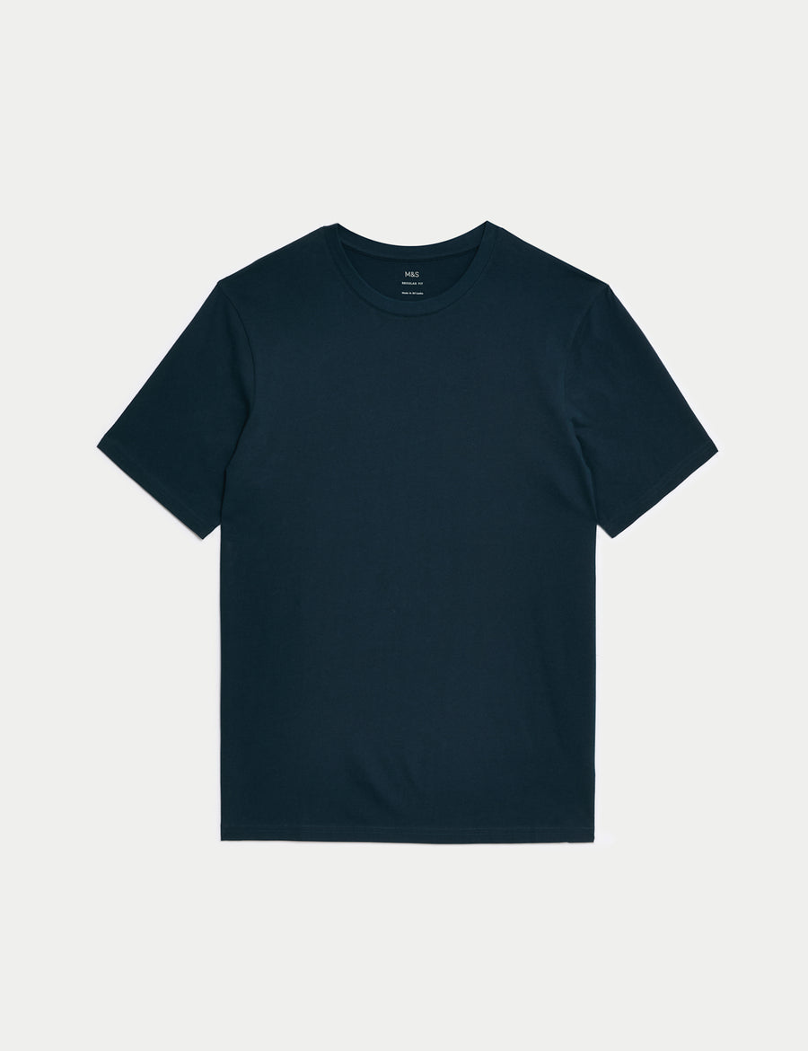 Regular Fit Pure Cotton Crew Neck T-Shirt