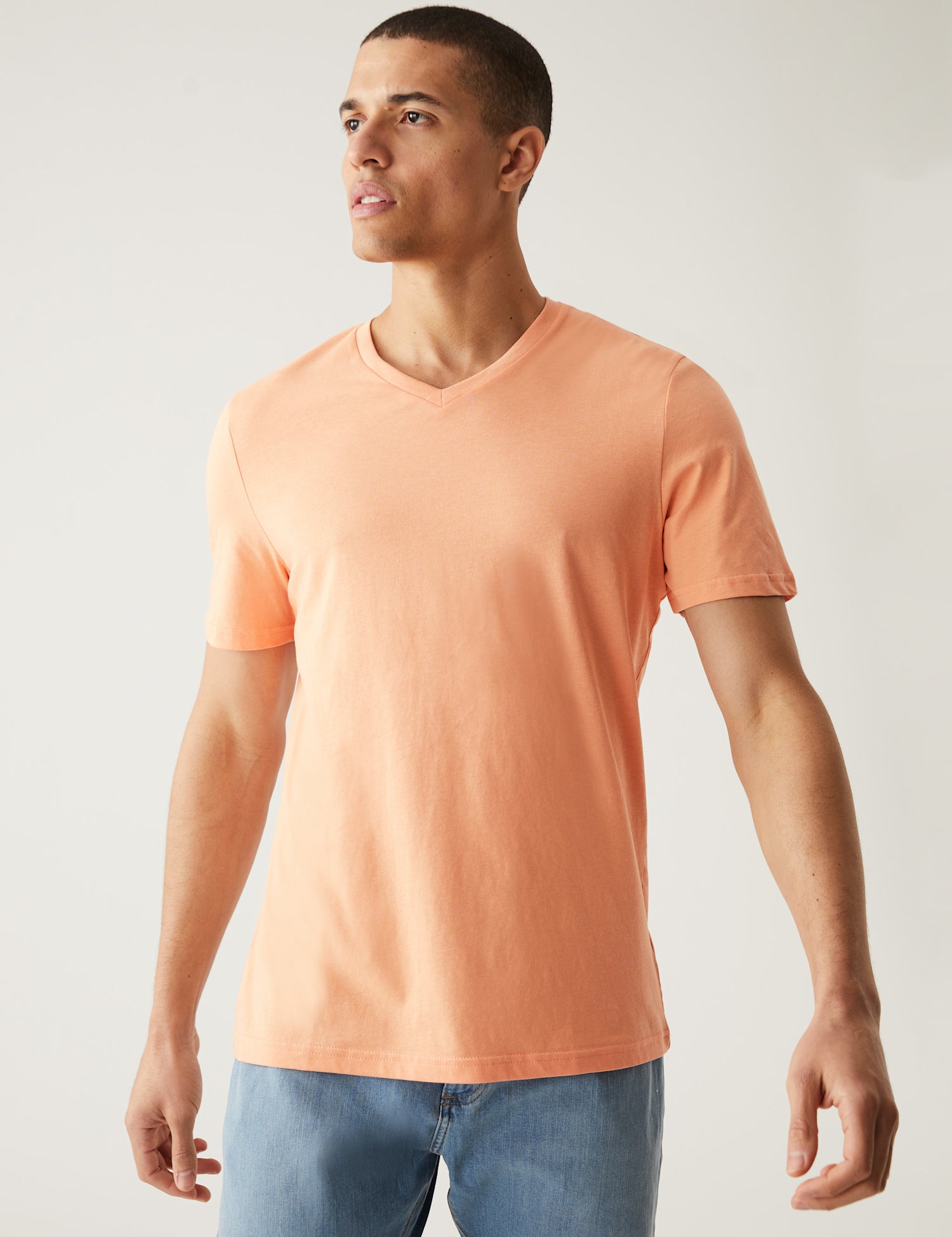 Pure Cotton V-Neck T-Shirt