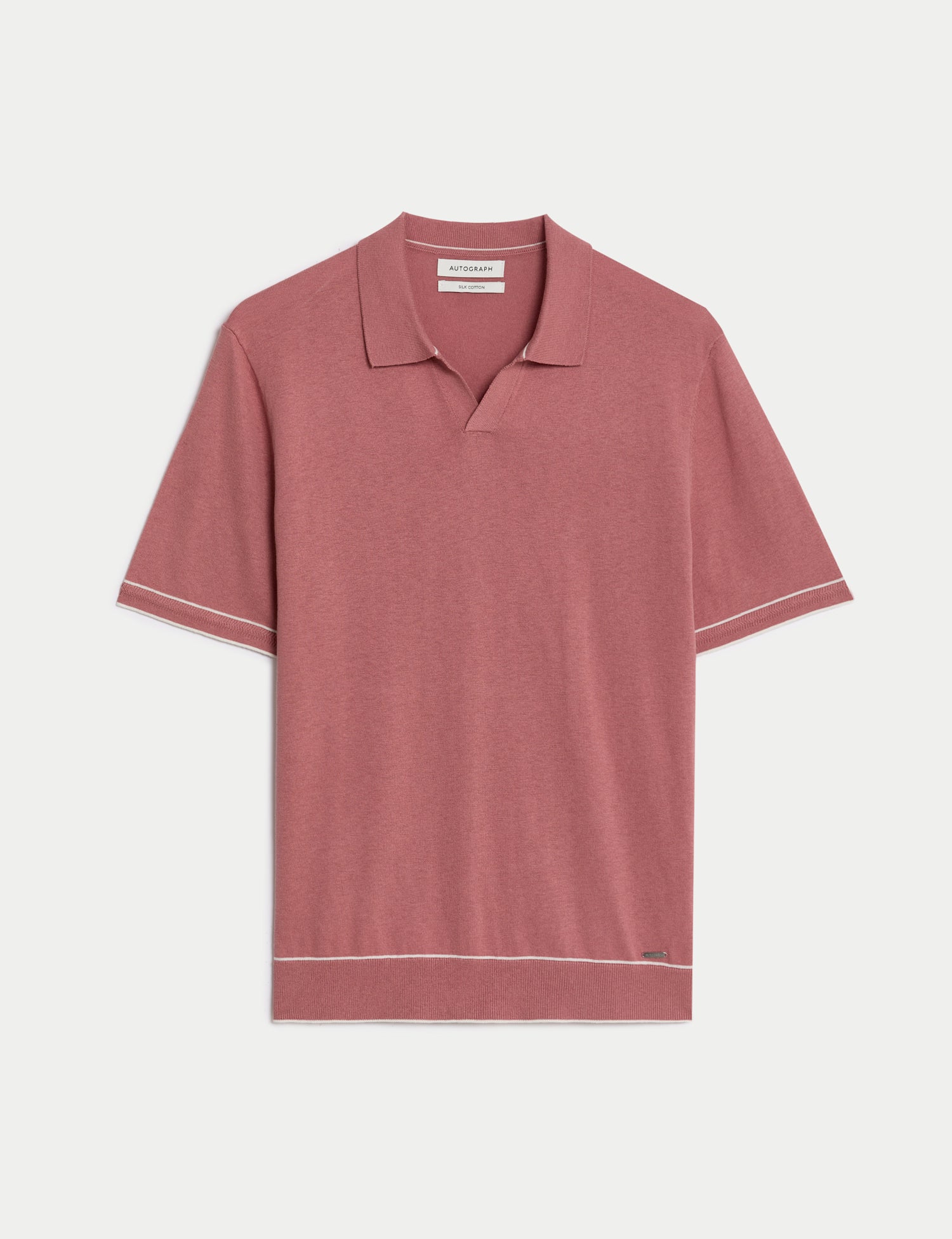 Silk Cotton Knitted Polo Shirt