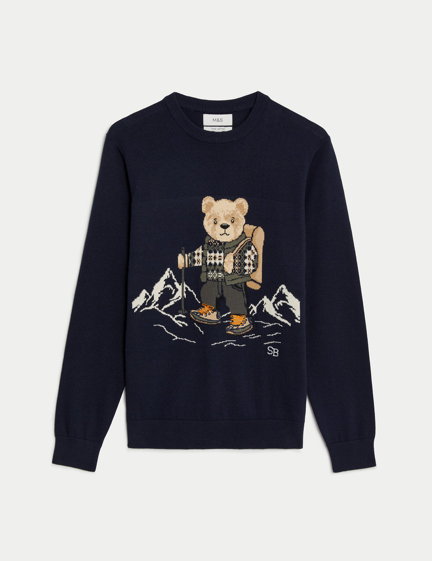 Pure Cotton Spencer Bear?? Ski Scene Jumper Marks Spencer