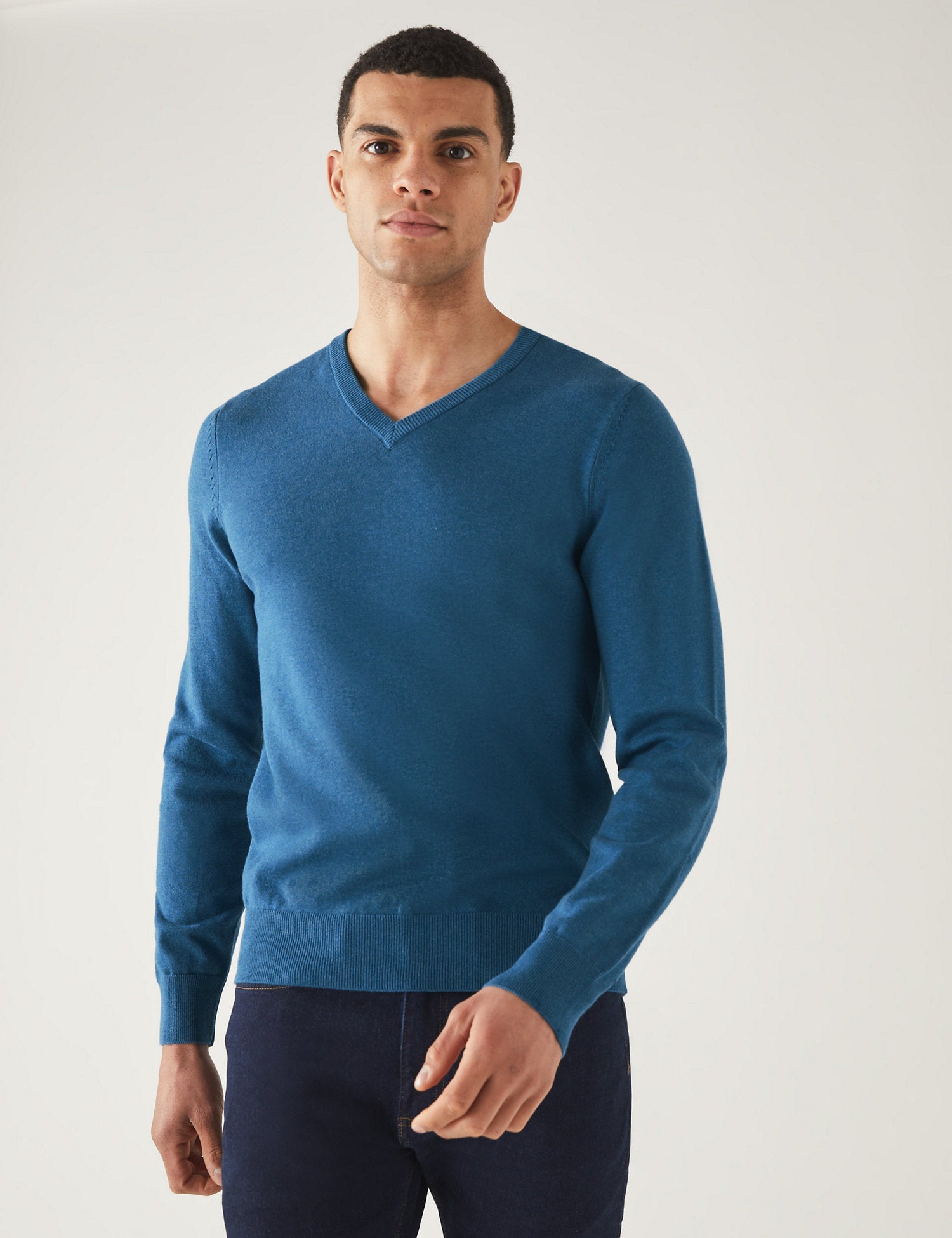 Pure Cotton V-Neck Knitted Jumper Marks & Spencer Philippines