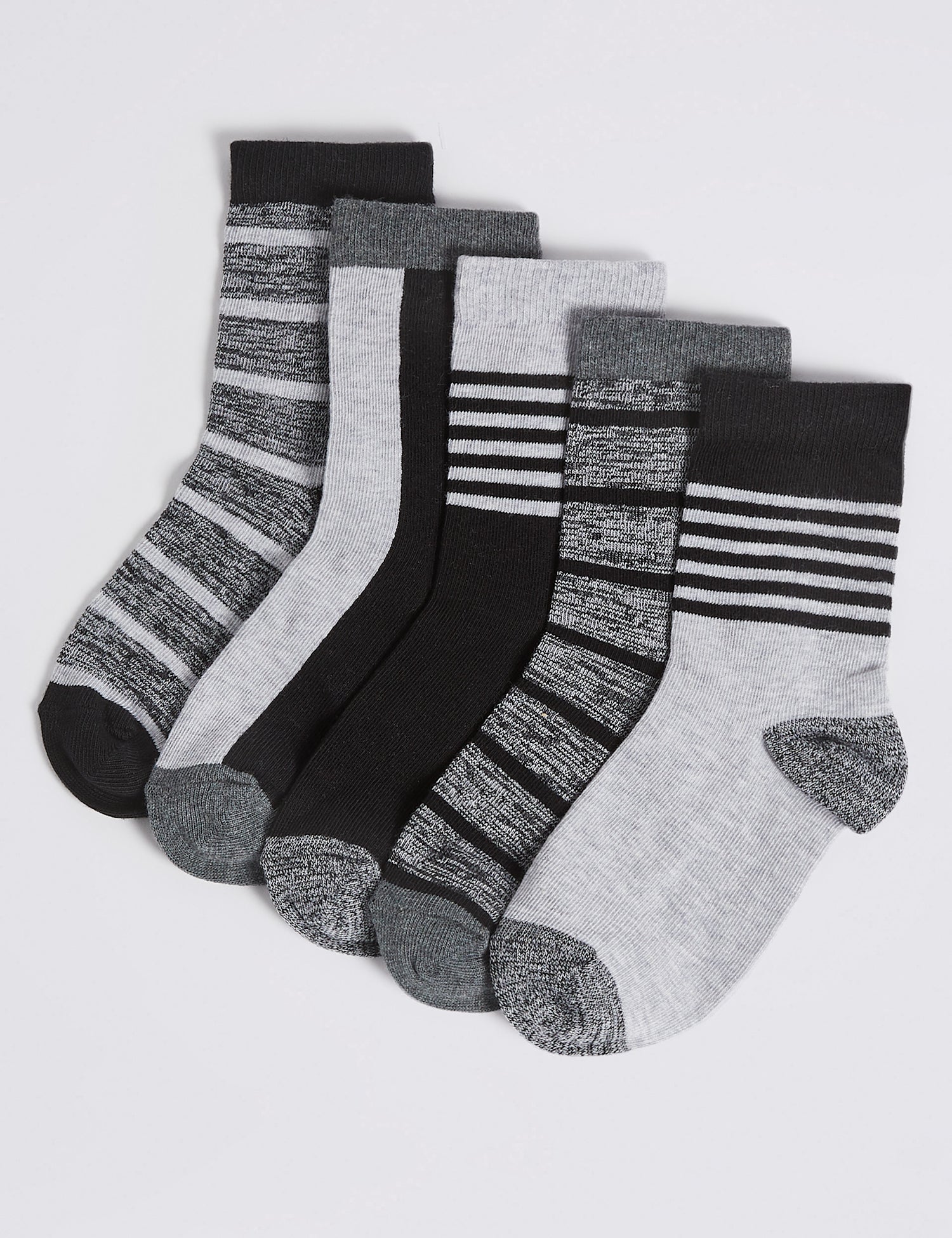 5 Pairs of Monochrome Socks