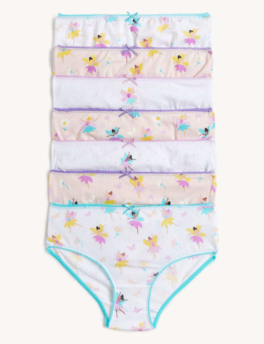 7pk Pure Cotton Flower Fairies Knickers
