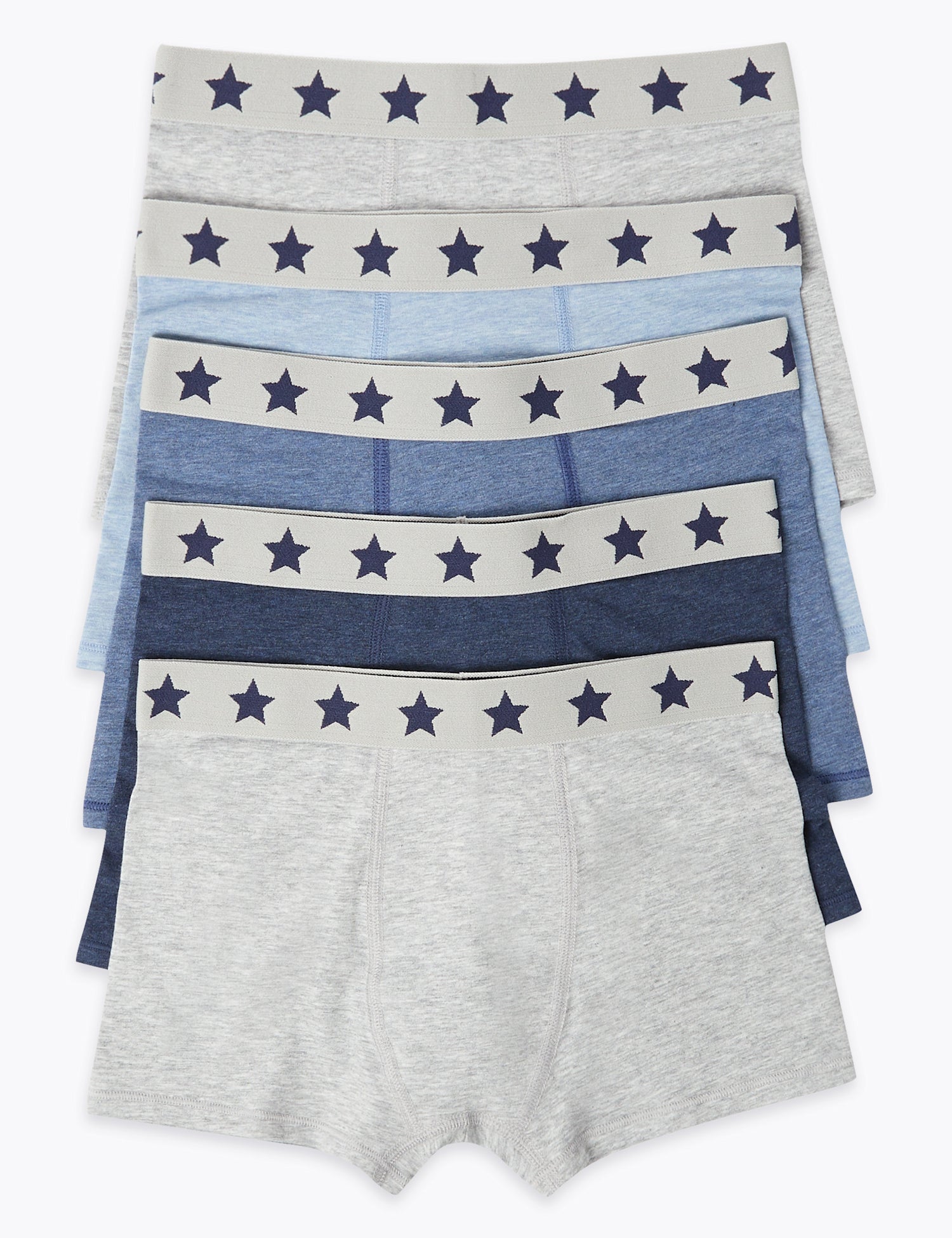 5 Pack Cotton with Stretch Marl Trunks