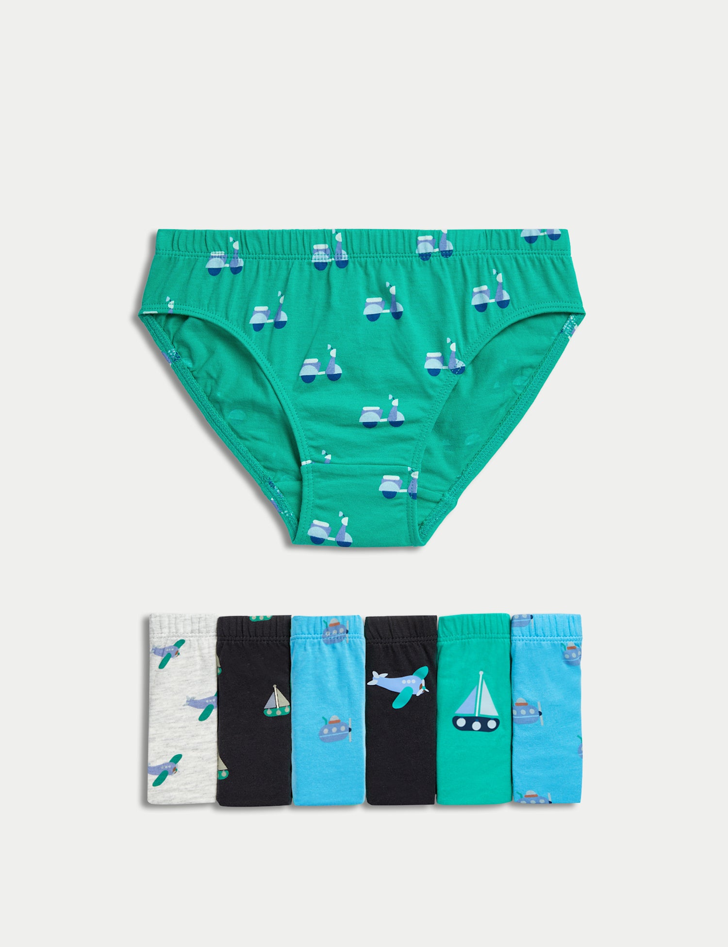 7pk Pure Cotton Transport Briefs