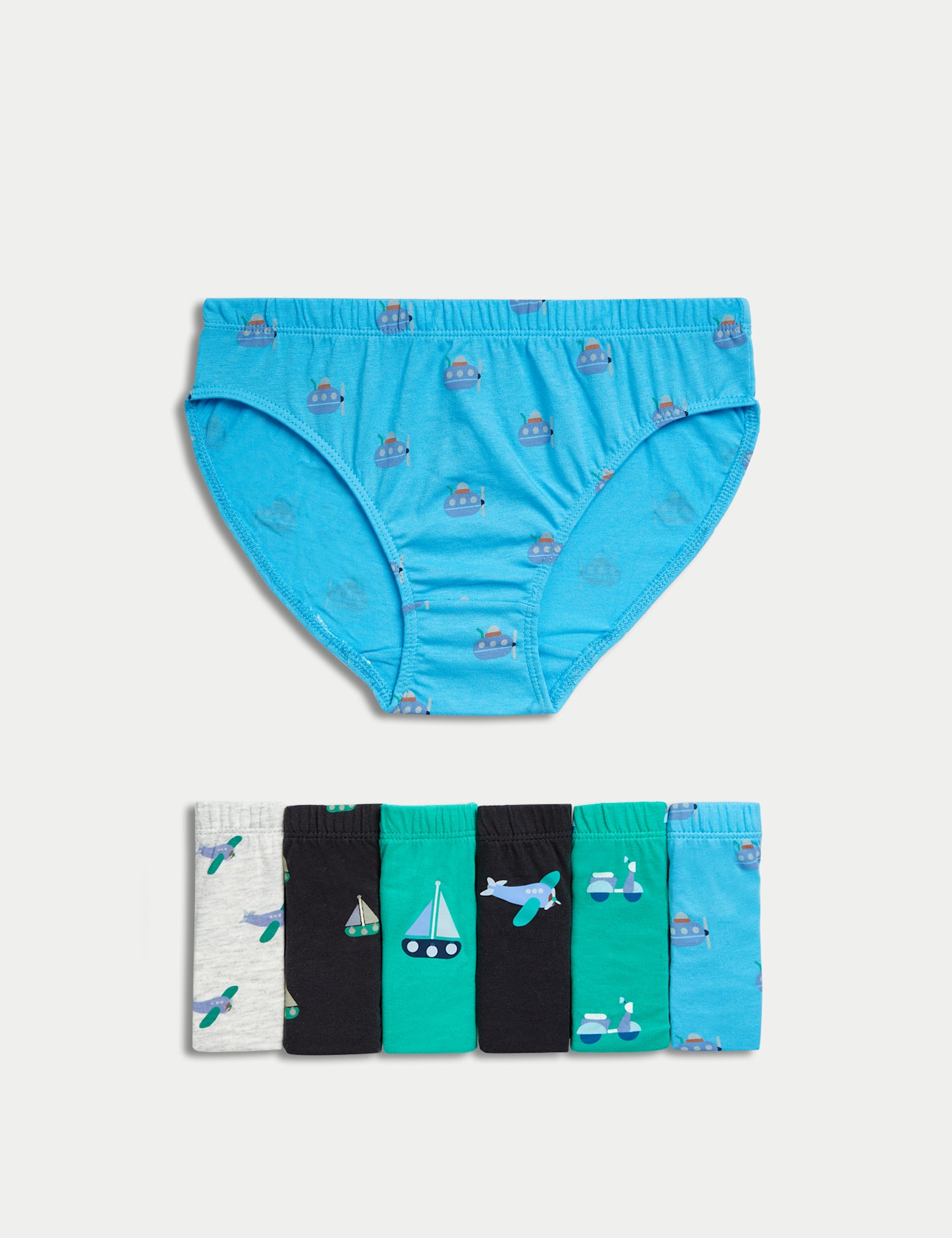 7pk Pure Cotton Transport Briefs