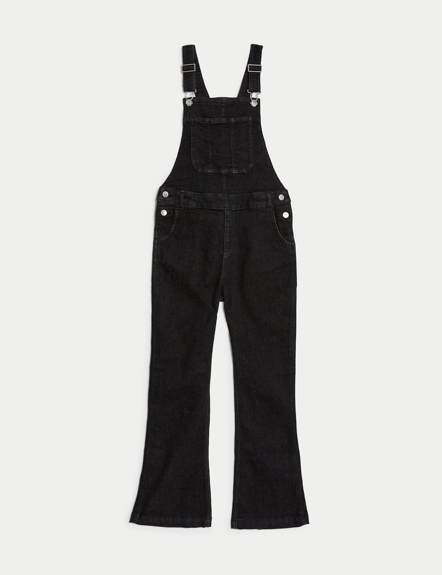 Denim Flared Dungarees