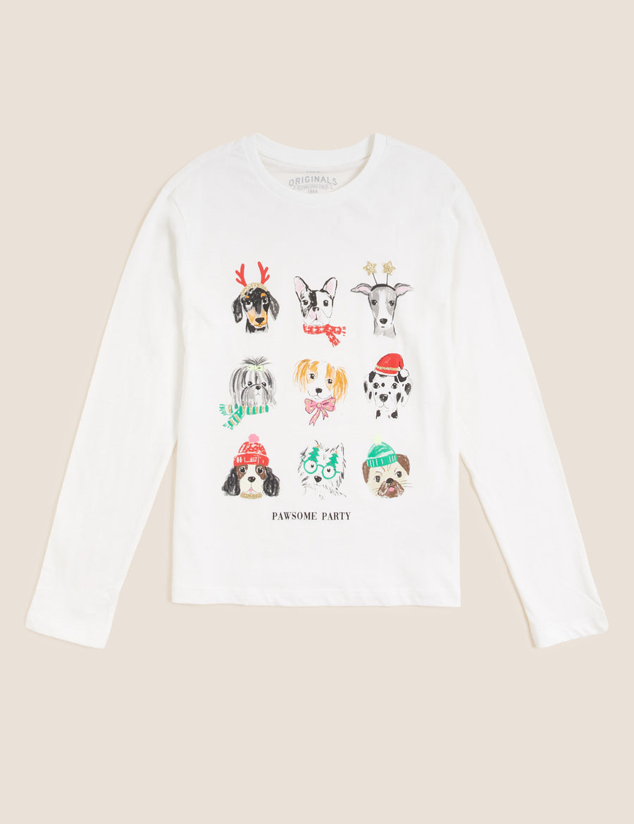 Pure Cotton Dog Print Top