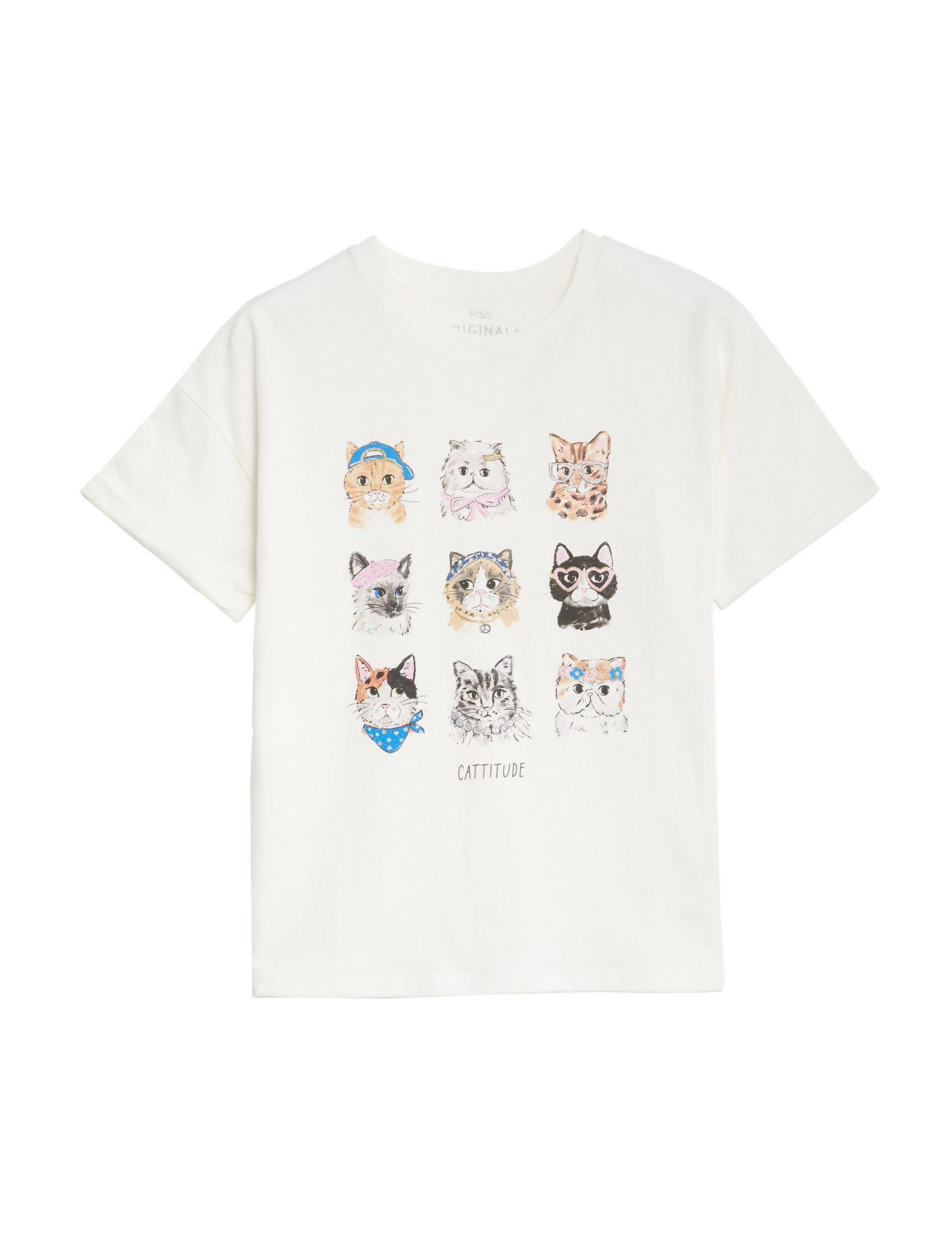 Pure Cotton Cat T-Shirt