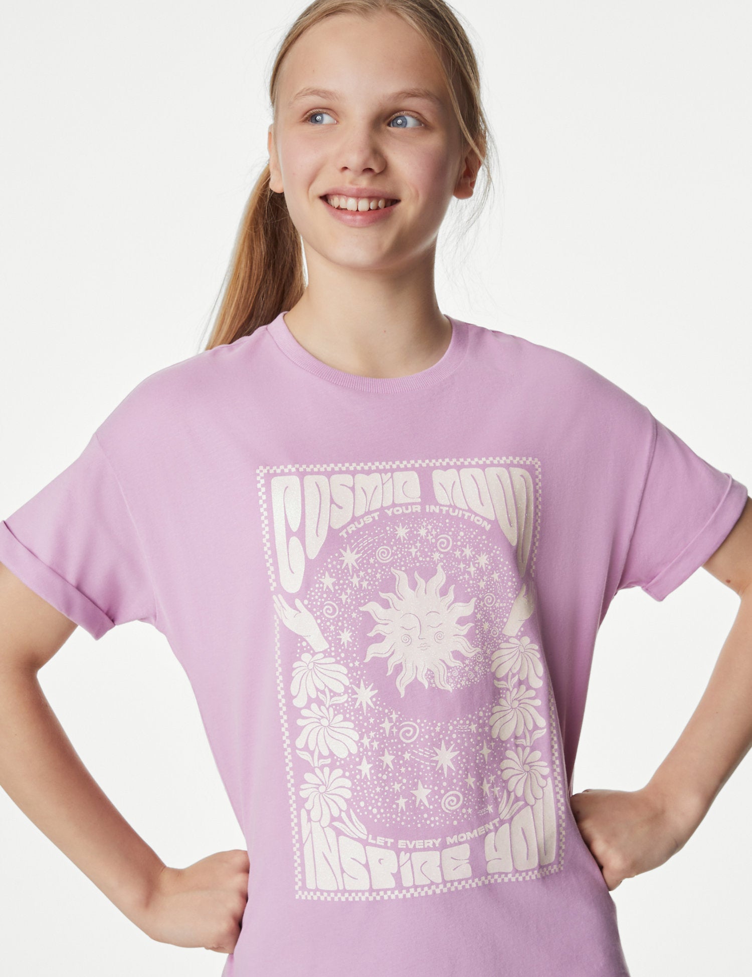 Pure Cotton Cosmic Graphic T-Shirt Marks Spencer Philippines