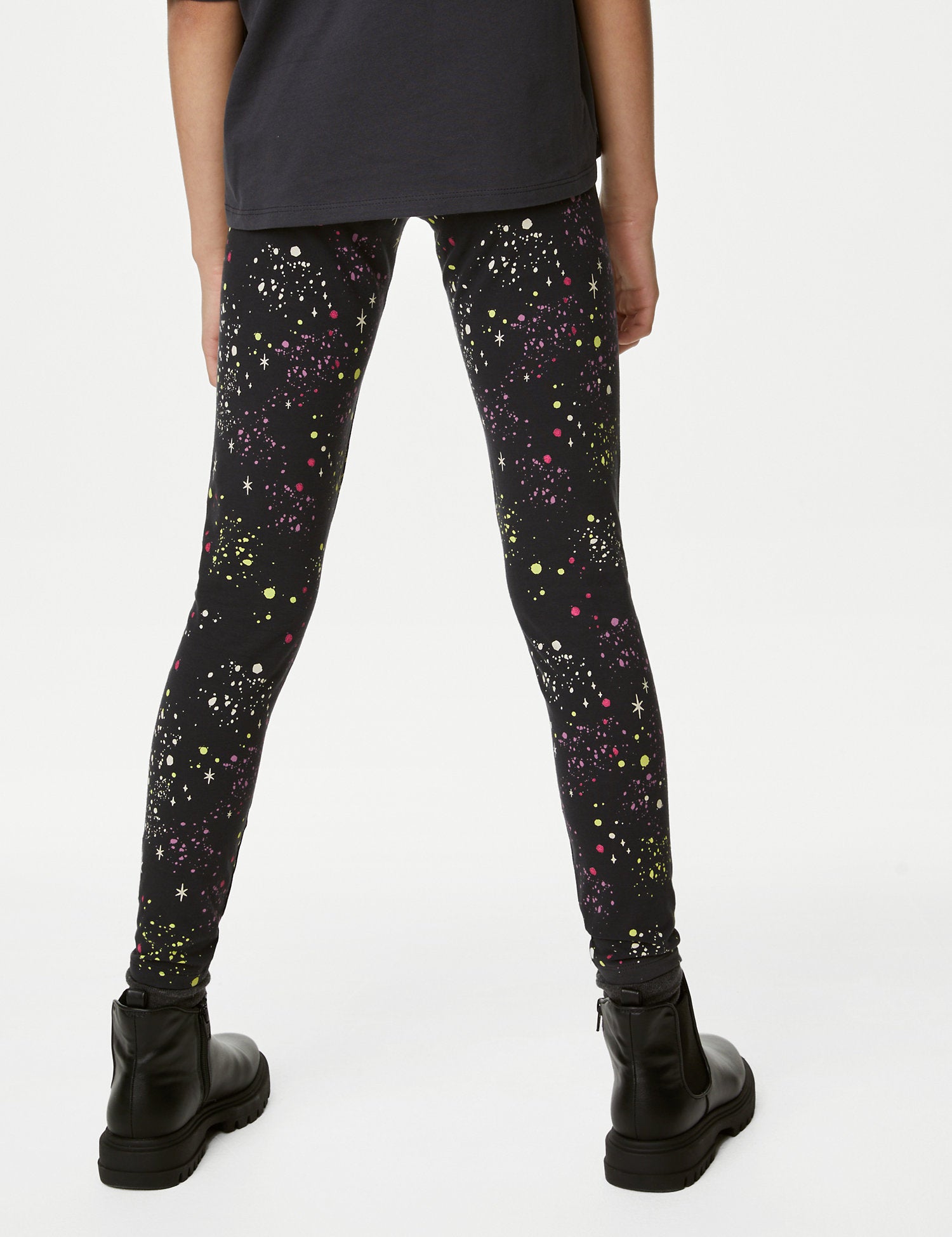 Cotton Rich Paint Splat Stars Leggings