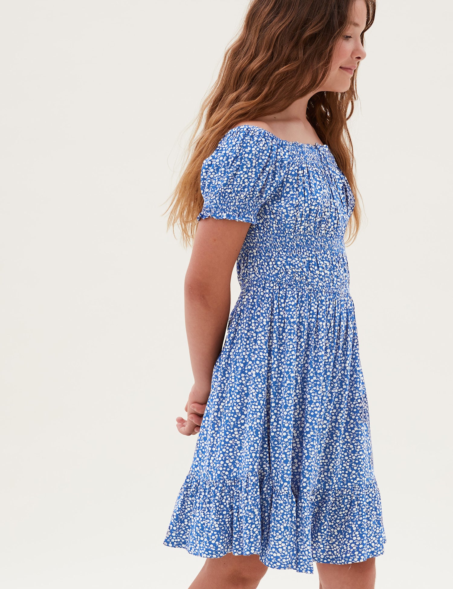 Floral Shirred Dress