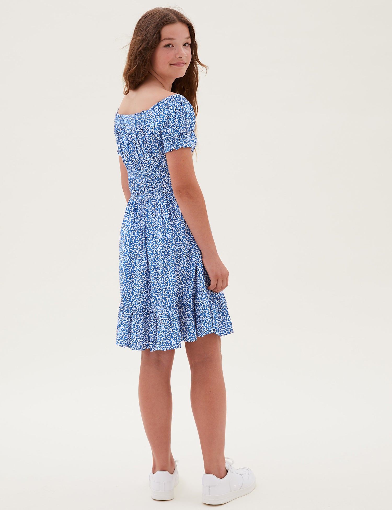 Floral Shirred Dress