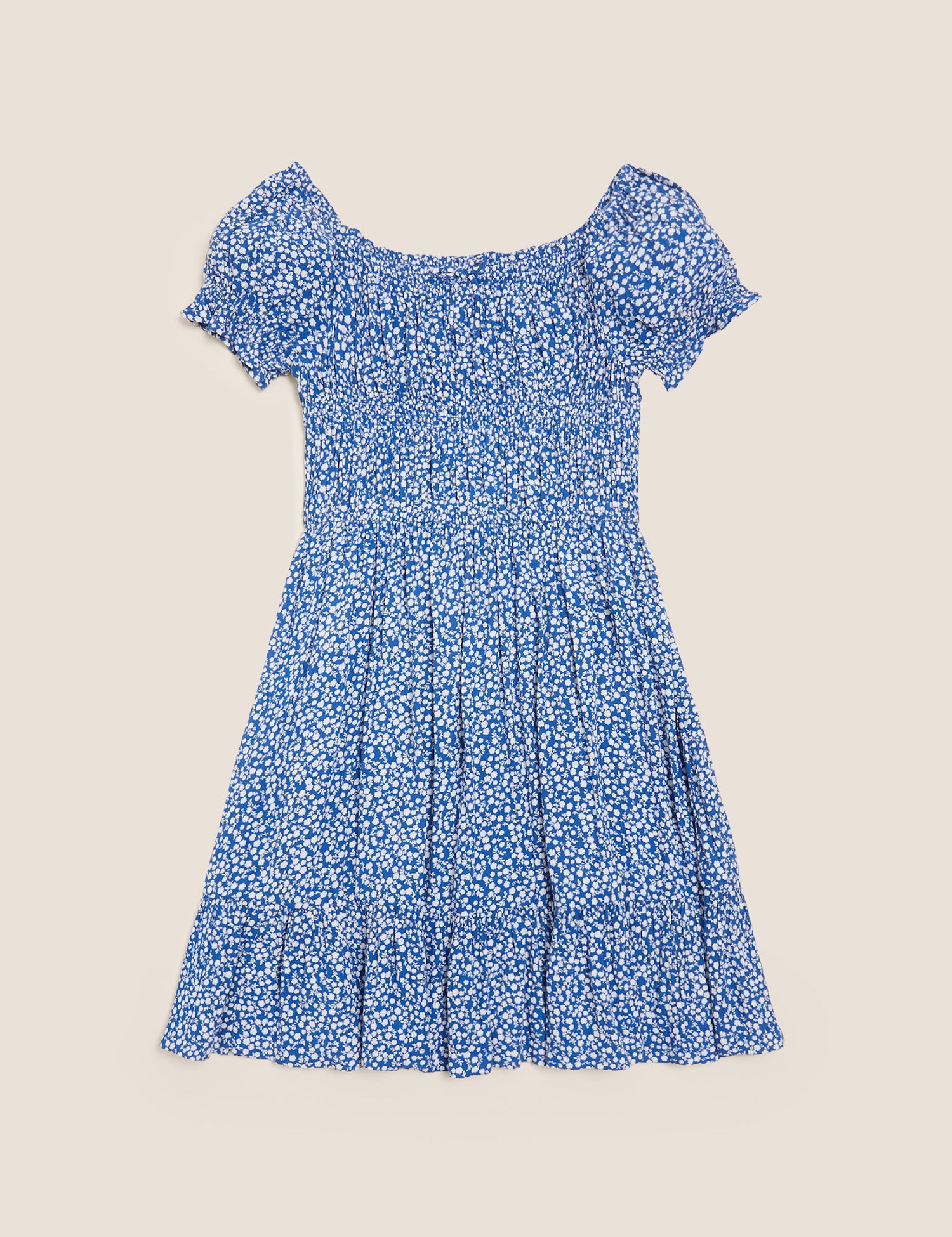 Floral Shirred Dress