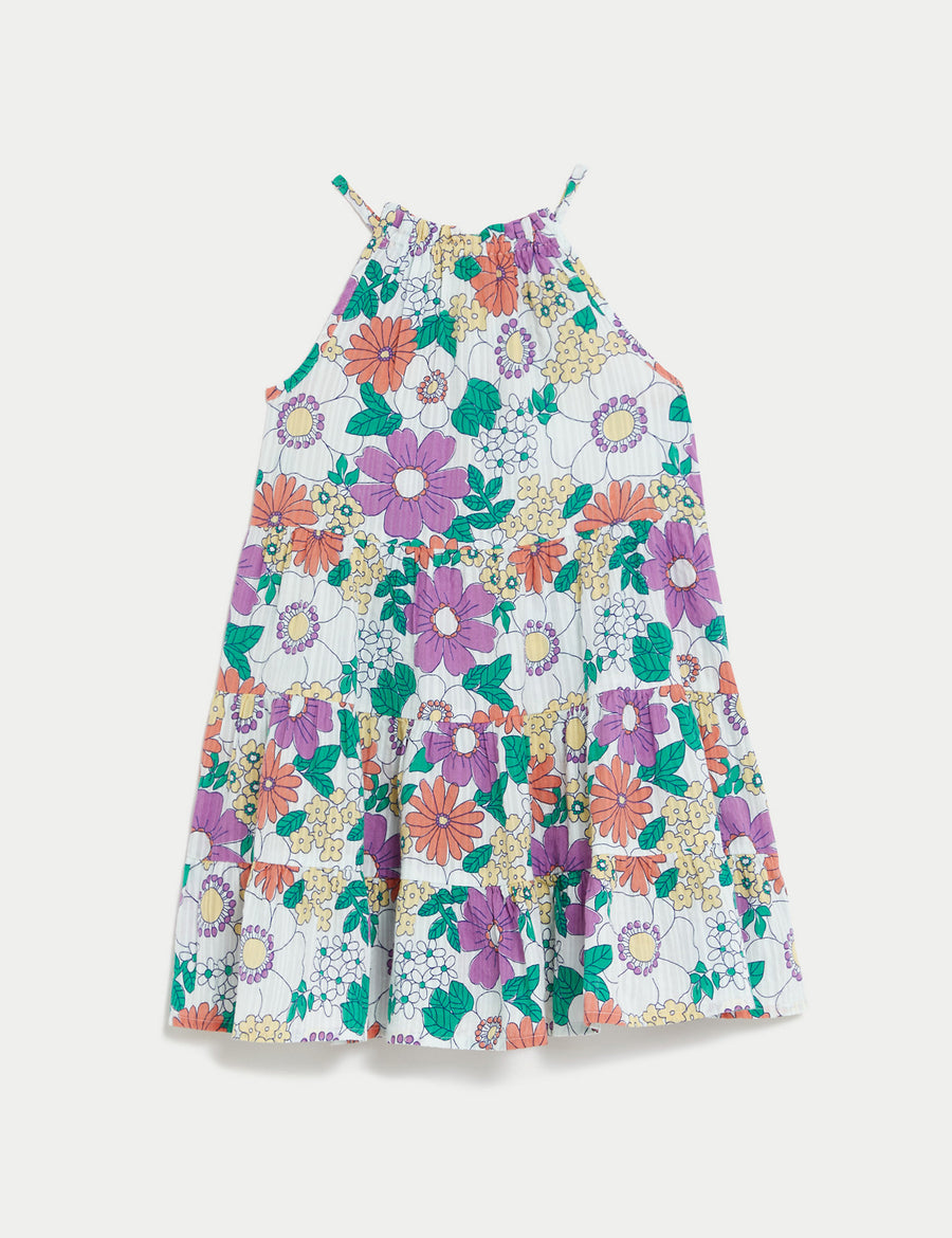 Pure Cotton Floral Dress