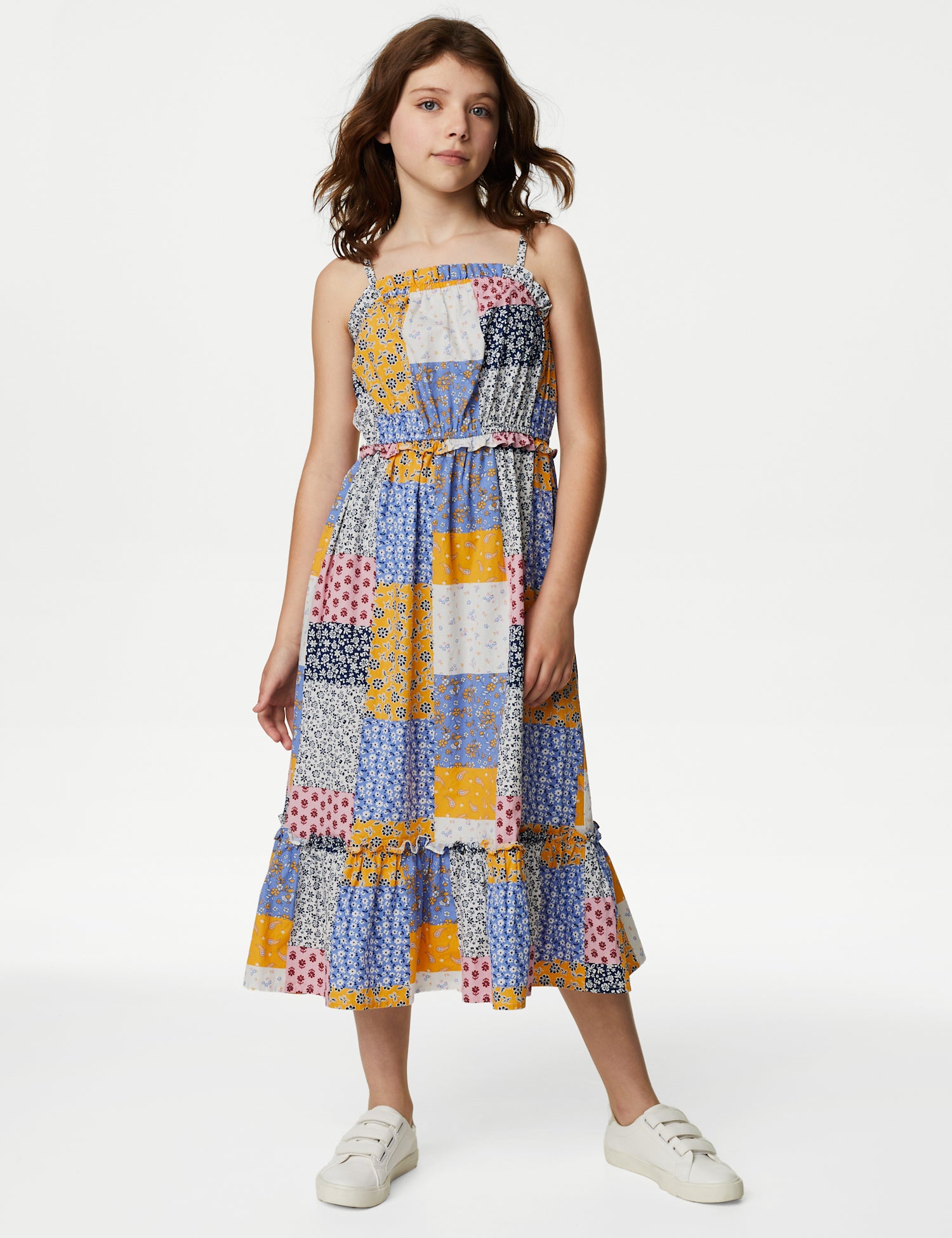 Pure Cotton Patchwork Print Dress