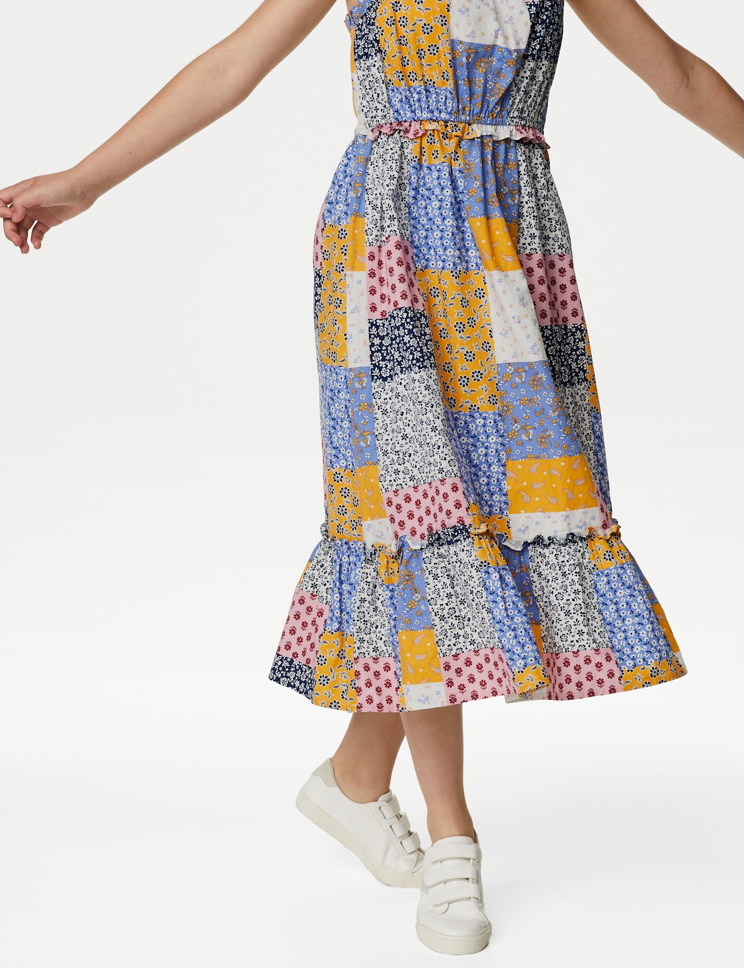 Pure Cotton Patchwork Print Dress