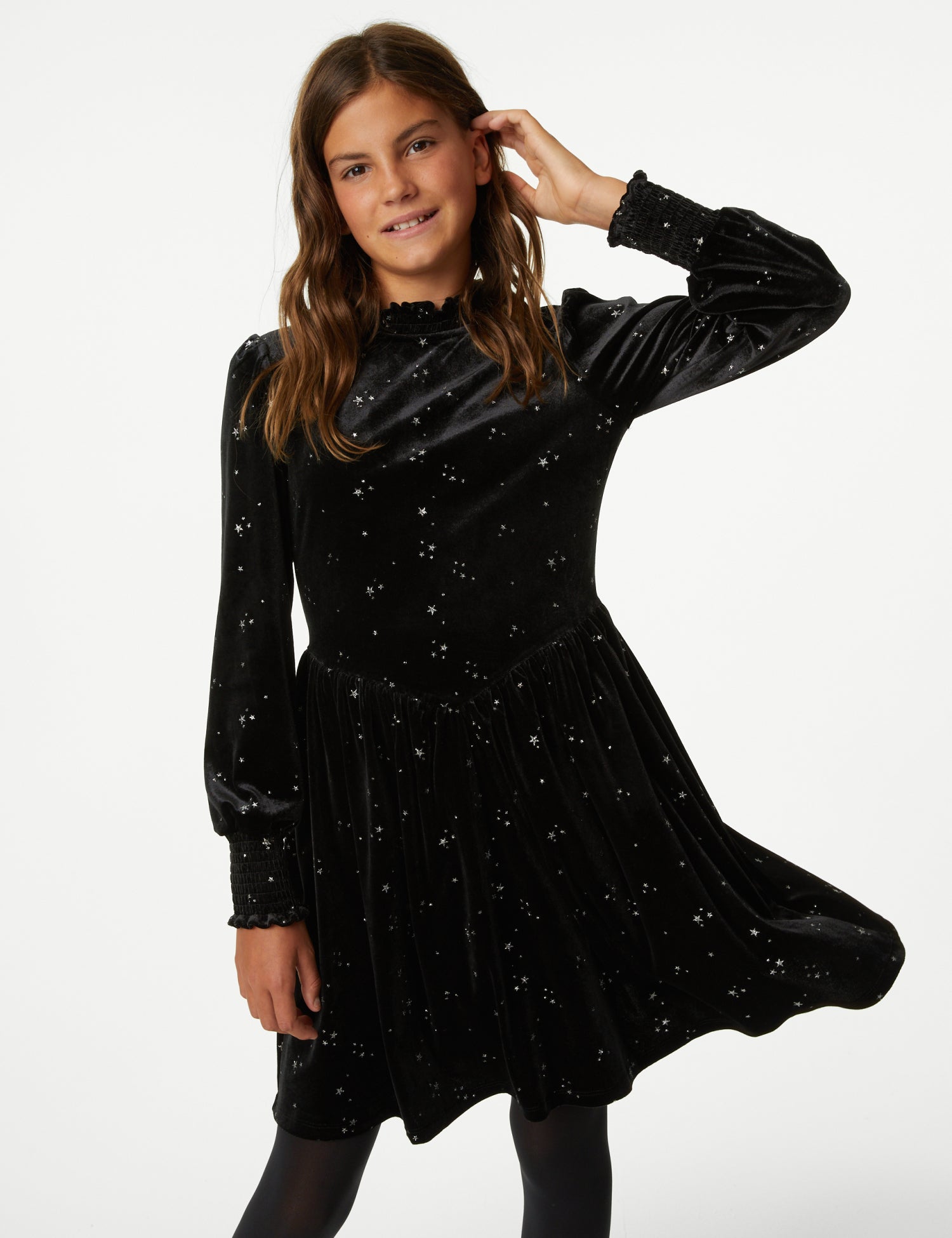 Velvet Glitter Star Dress