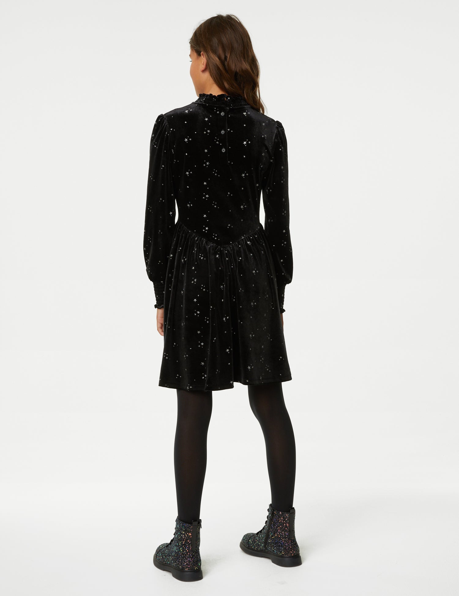 Velvet Glitter Star Dress