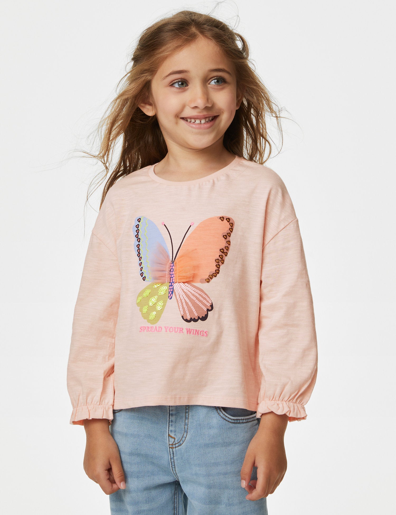 Pure Cotton Embroidered Butterfly Top