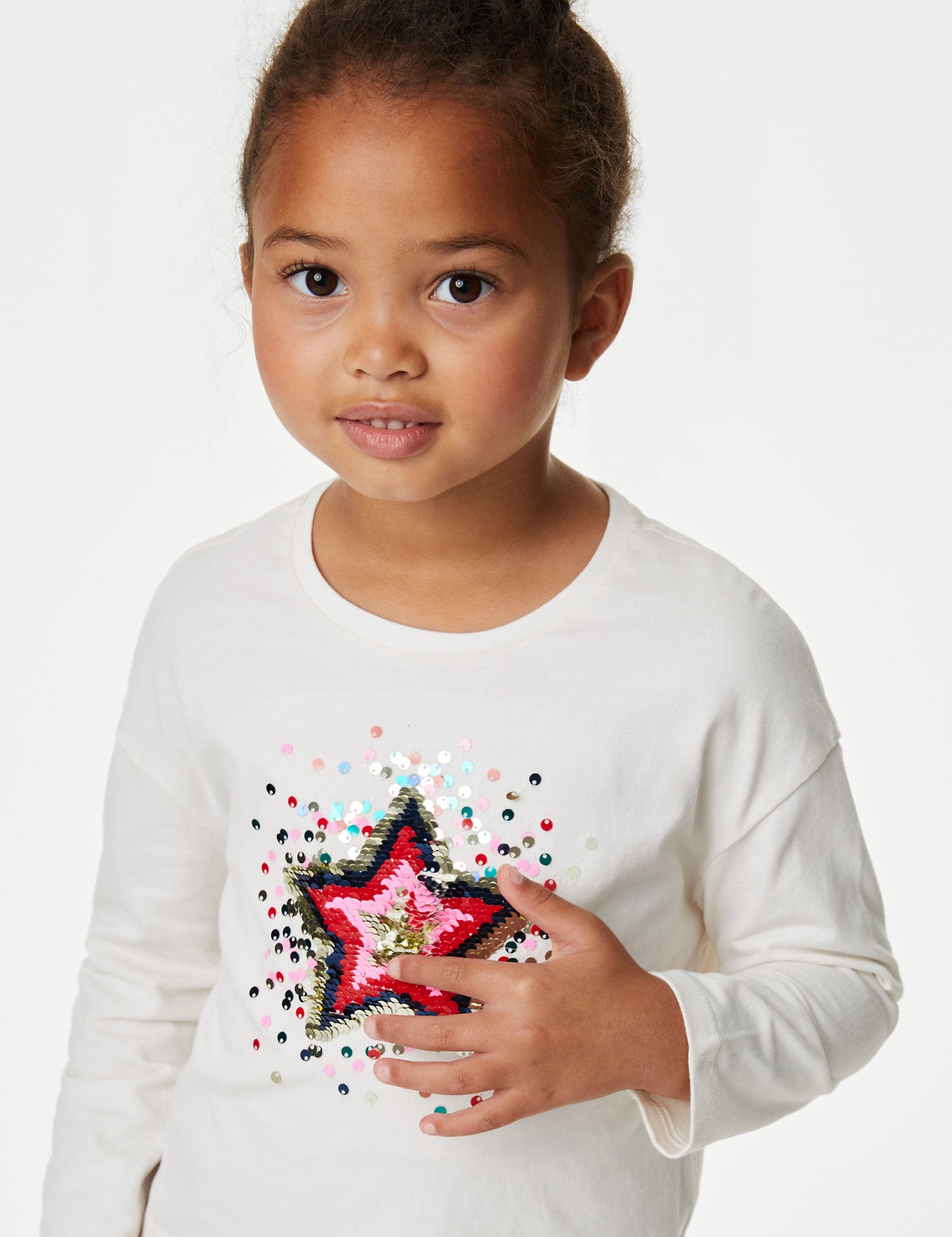 Pure Cotton Star Reversible Sequin Top