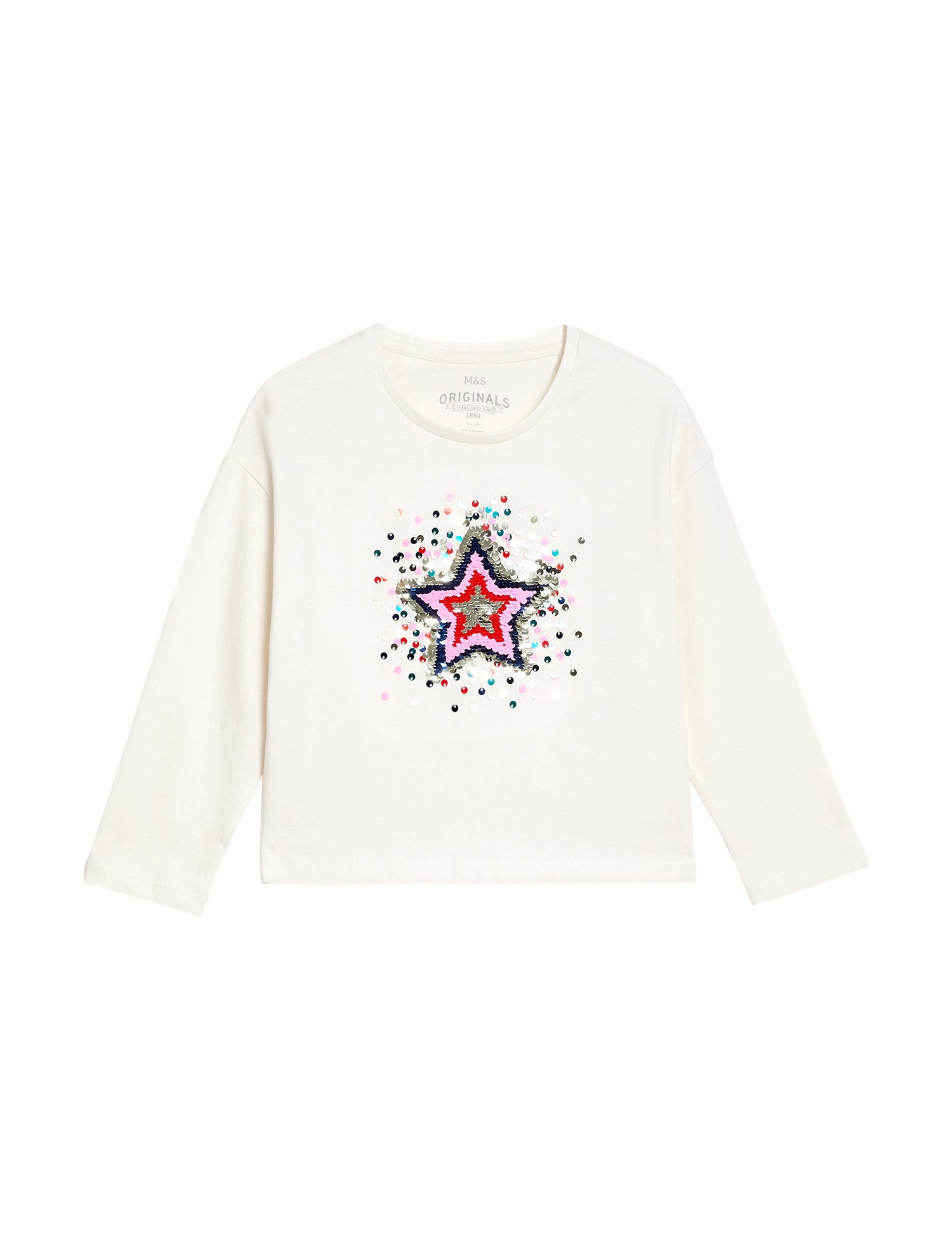 Pure Cotton Star Reversible Sequin Top