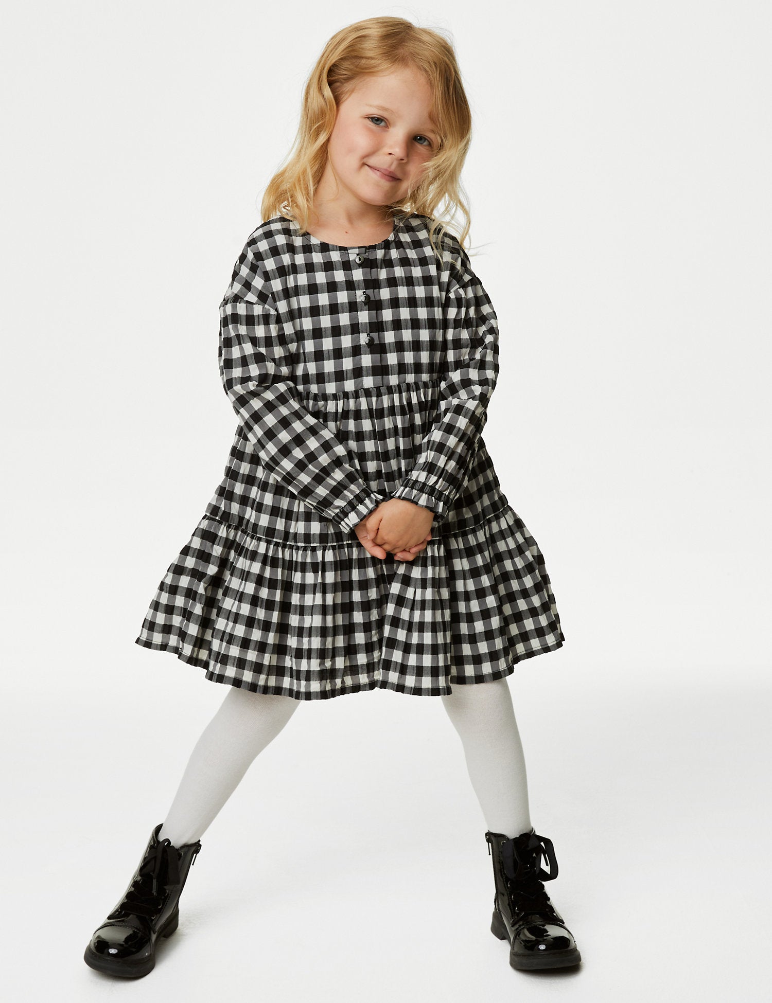 2pc Cotton Blend Gingham Outfit