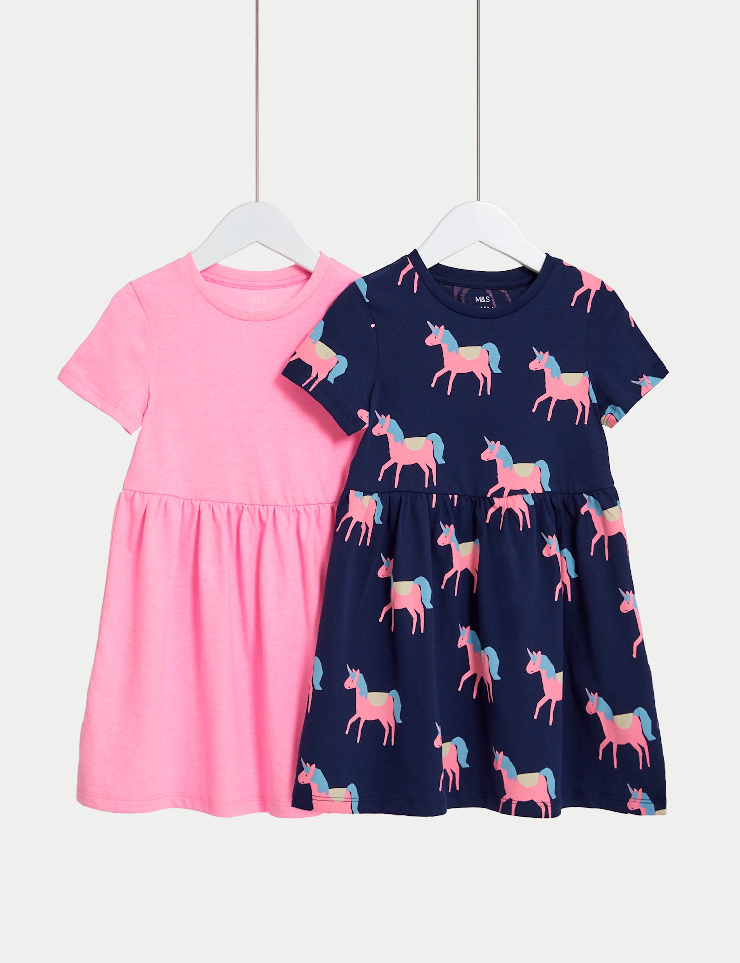 2pk Cotton Rich Striped Dresses