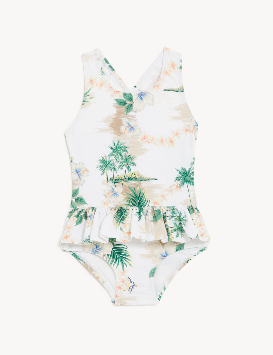 Hawaiian Print Swimsuit