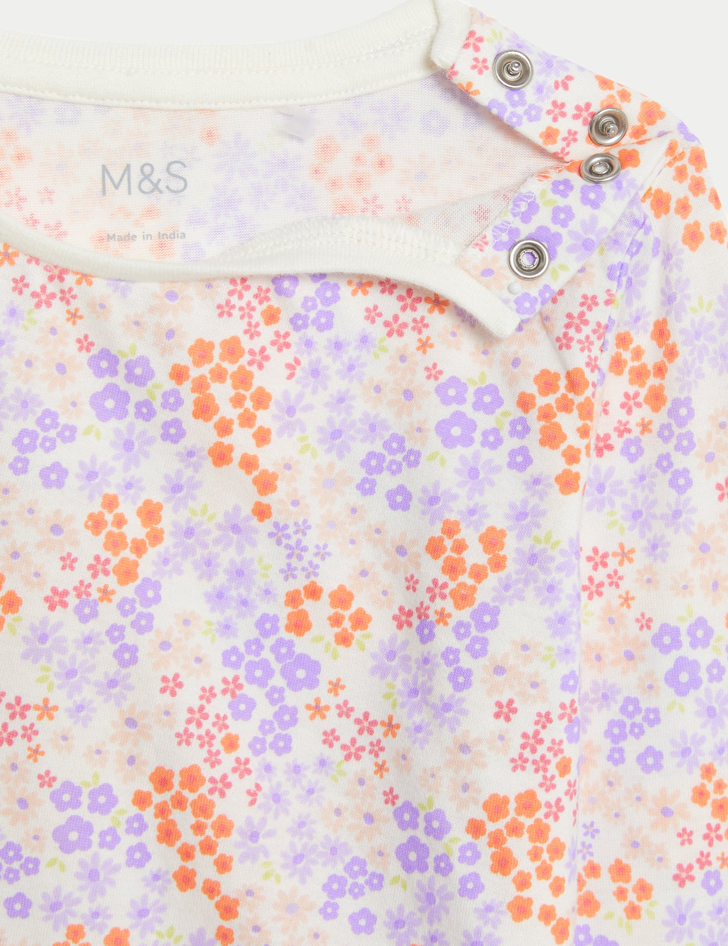 2pk Pure Cotton Floral & Plain Tops