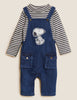2pc Pure Cotton Denim Snoopy™ Dungaree Outfit