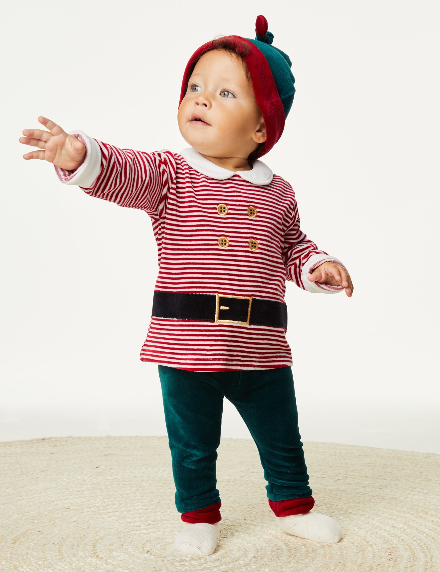 3pc Cotton Rich Christmas Elf Outfit