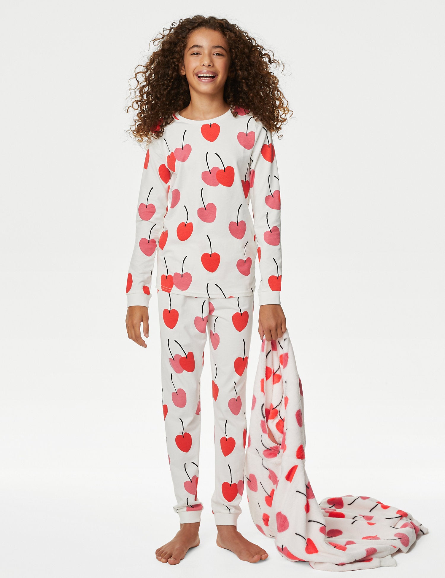 Cotton Rich Cherry Print Pyjamas