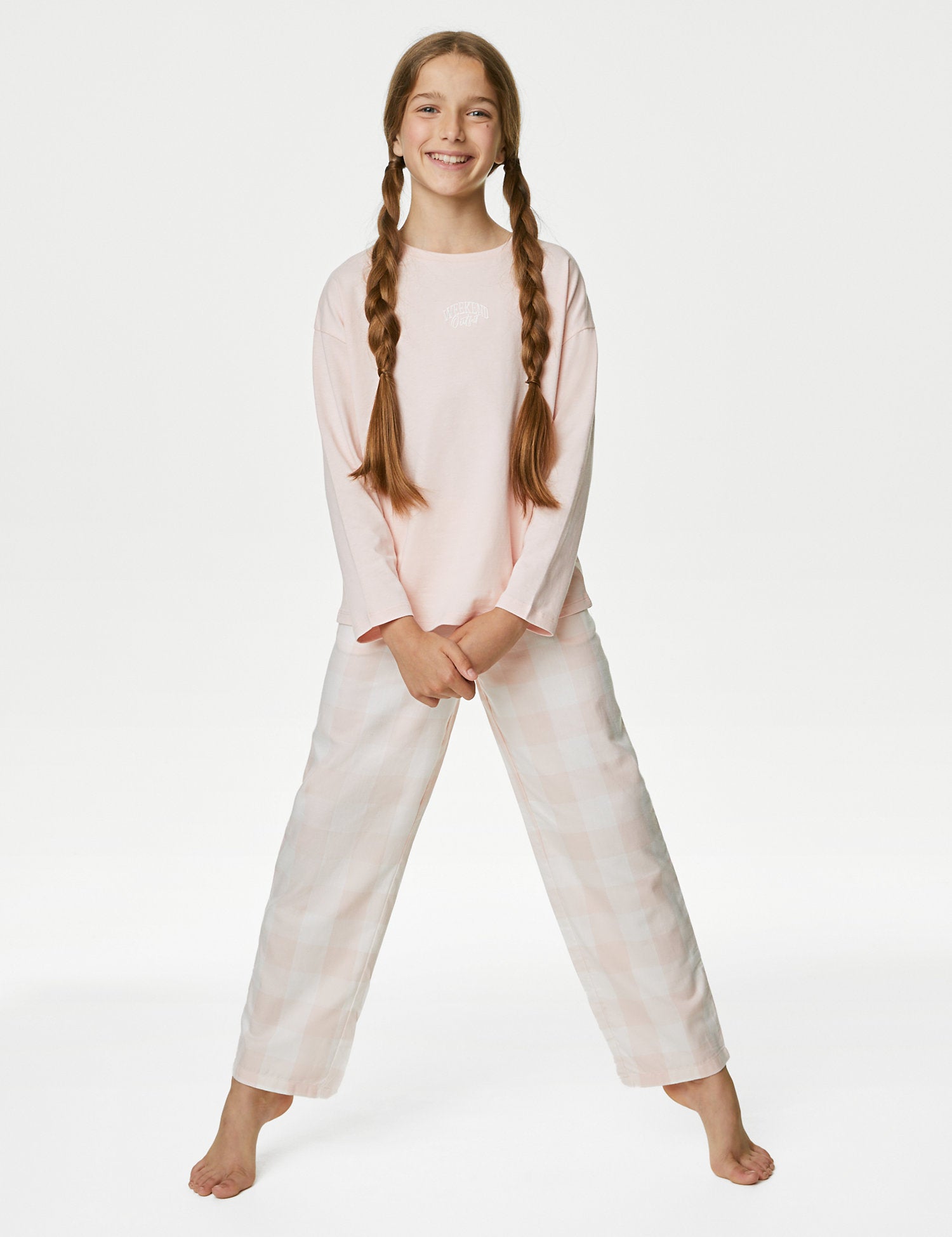 2pk Pure Cotton Check Pyjamas