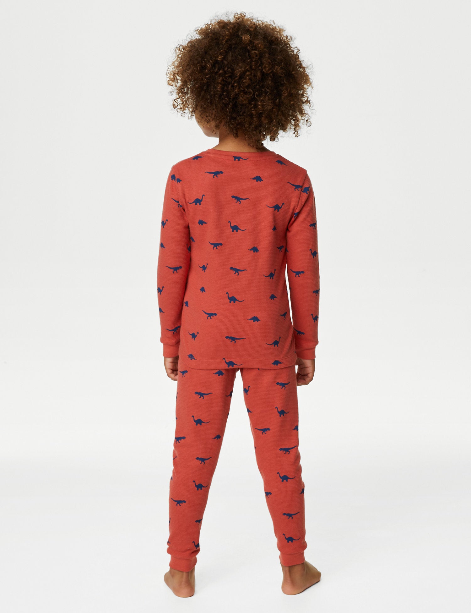 Pure Cotton Dinosaur Waffle Pyjamas