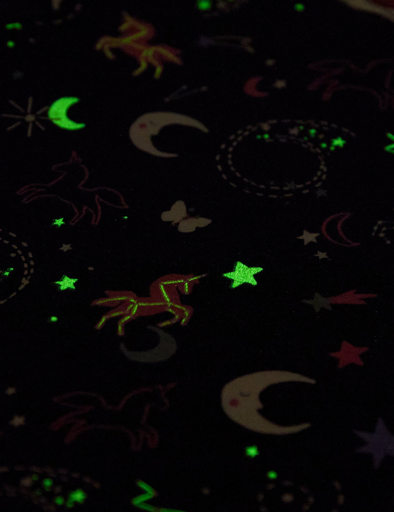 Pure Cotton Glow In The Dark Unicorn Pyjamas