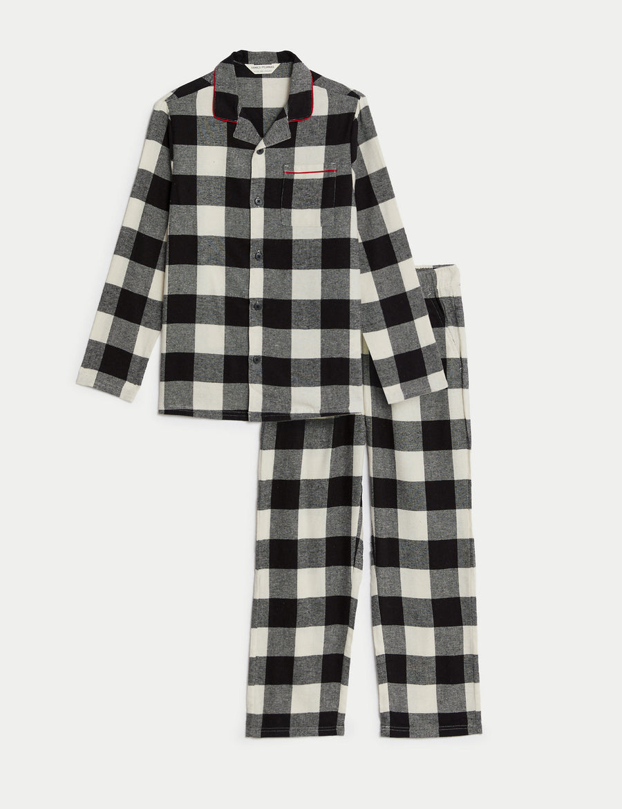 Kids' Mono Check Family Christmas Pyjama Set