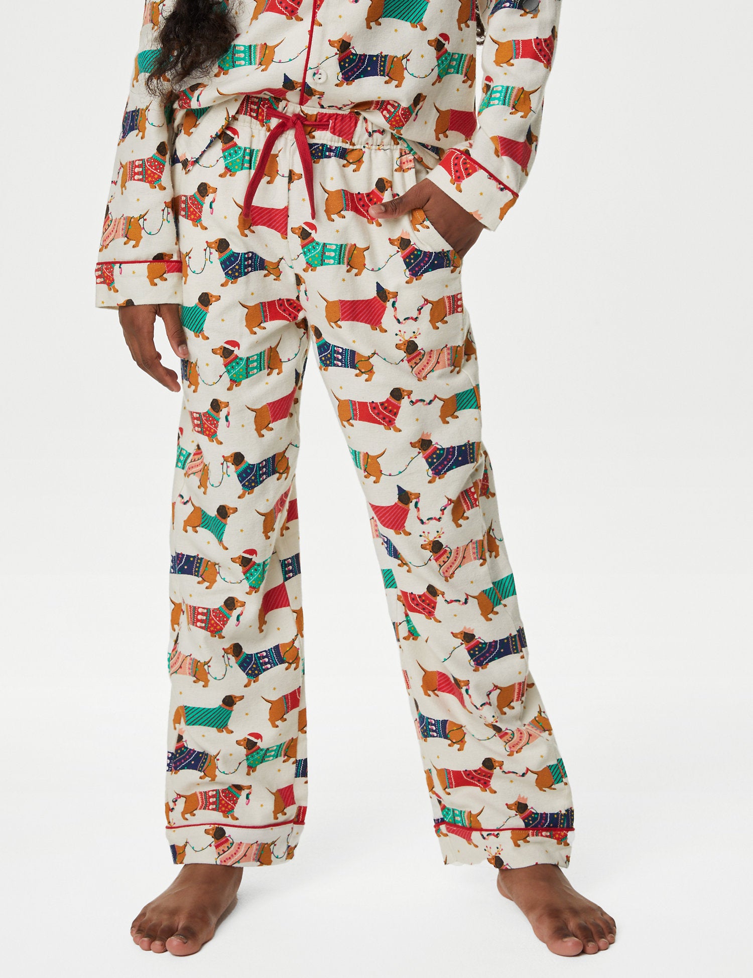 Kids' Sausage Dog Family Christmas Pyjama Set