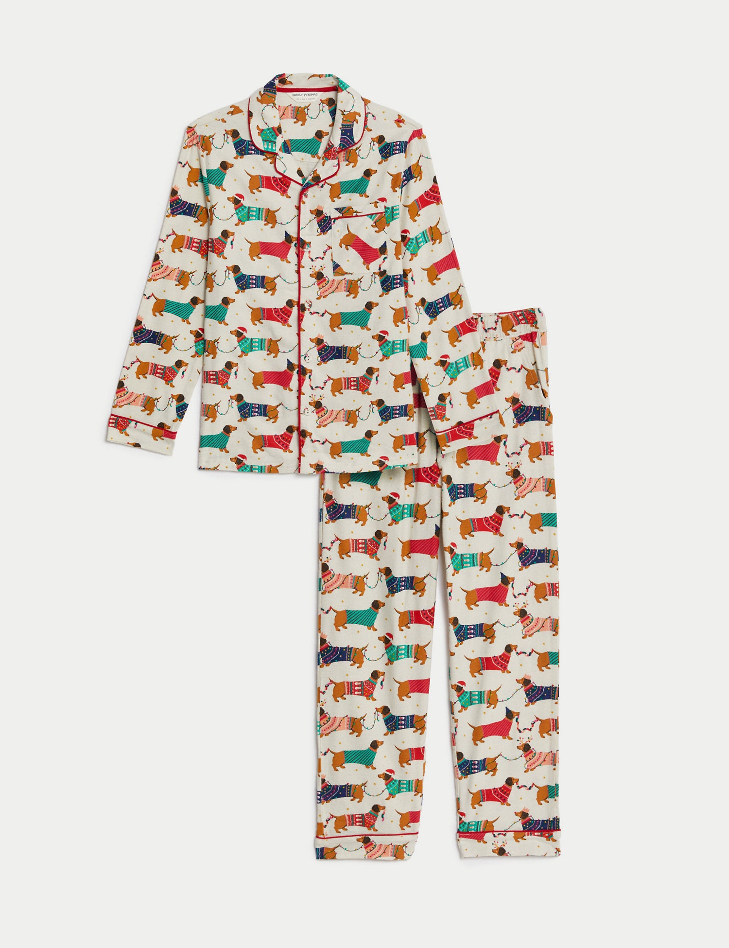 Kids' Sausage Dog Family Christmas Pyjama Set